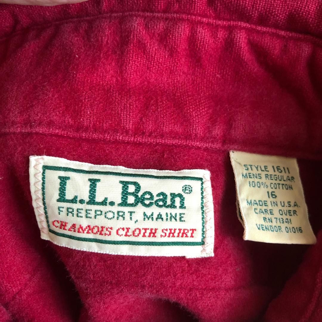 L.L. Bean Vintage LL Bean Chamois Shirt Red DRAM Graphic Workwear Size US M / EU 48-50 / 2 - 4 Thumbnail