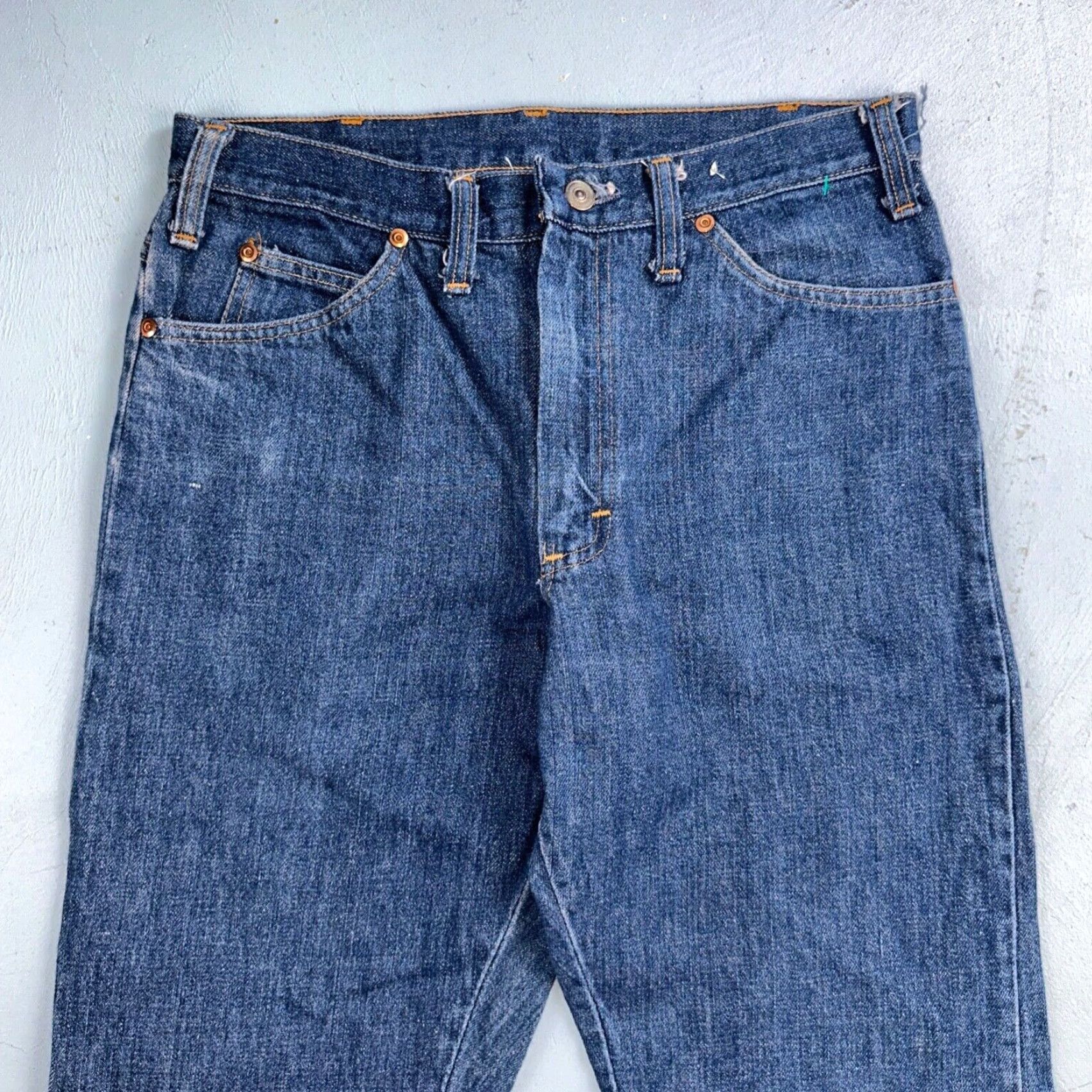Vintage VINTAGE 1970s VTG Workwear Denim Jeans 30x29 | 501 High Rise Talon Jeans Men's Blue Cotton Denim Workwear Regular 70s 80s 90s Retro Western USA Size US 30 / EU 46 - 2 Thumbnail