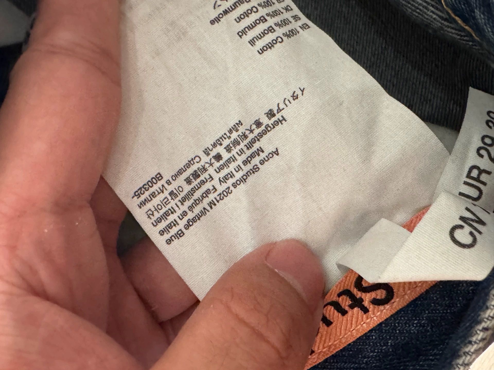 Acne Studios Acne Studios FW23 Cleanfit Straight Washed Indigo 29/32 Size US 29 - 6 Thumbnail