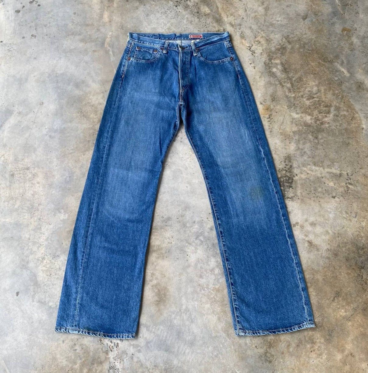 VINTAGE 90S 45RPM DENIM BLUEWASH STRAIGHT LEG