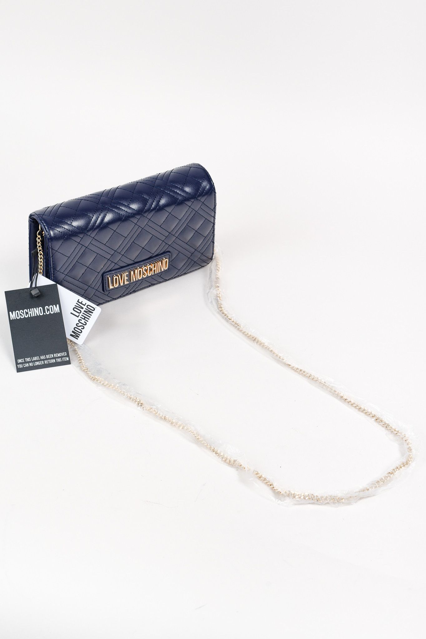 Love Moschino Love Moschino Borsa Quilted Nappa PU Navy Shoulder Bag Size ONE SIZE - 6 Thumbnail