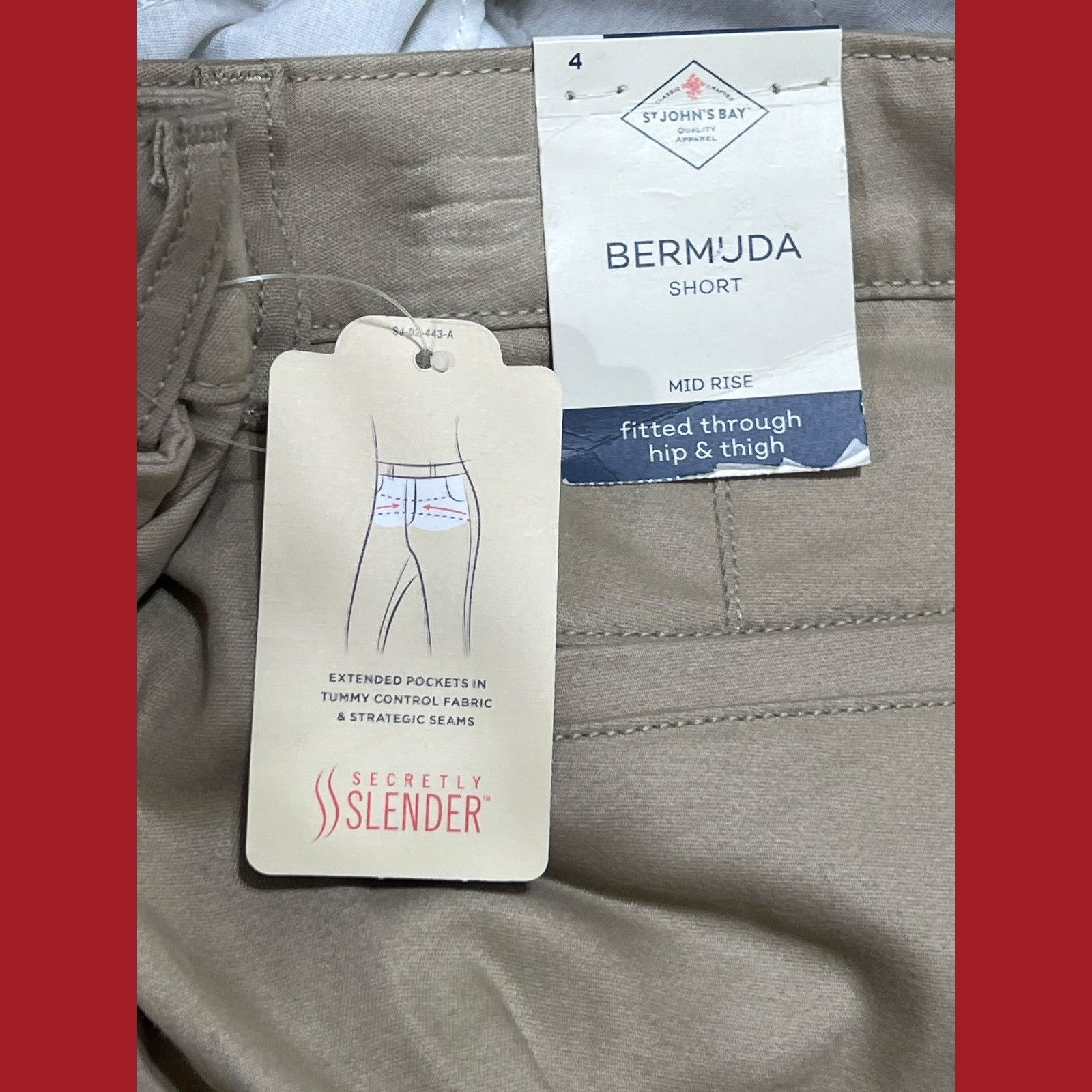 Other St. John's Bay - Women's Mid-Rise Cargo Bermuda Short - 11" Size 27" / US 4 / IT 40 - 12 Thumbnail