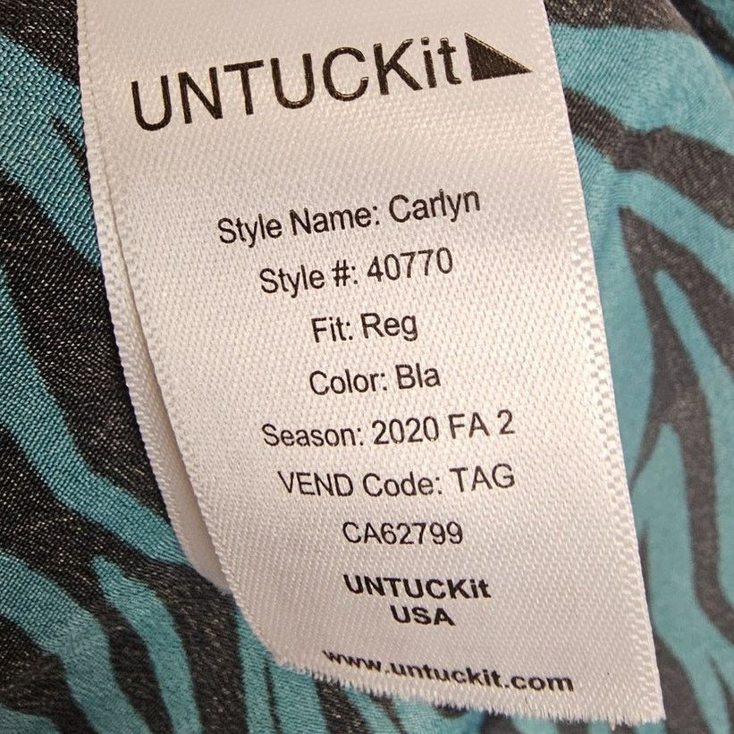 UNTUCKit UNTUCKit Womens Carlyn Zebra Print Shirt Size 14 Career Corp Size XL / US 12-14 / IT 48-50 - 7 Thumbnail