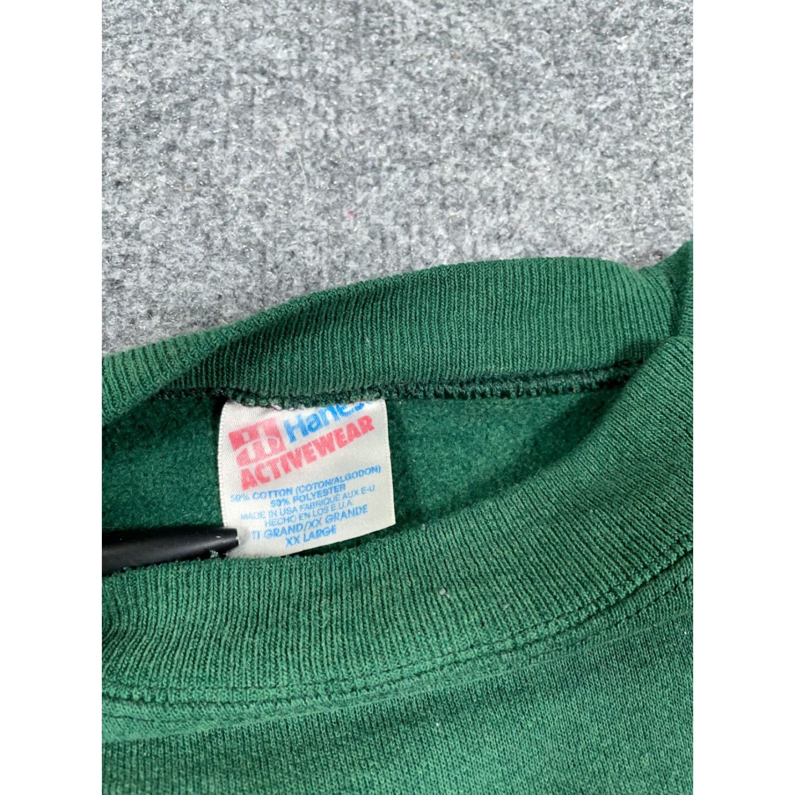 Hanes VINTAGE Hanes St. Thomas Sweatshirt Shirt Adult 2XL Green Dolphins Retro 90s Mens Size US XXL / EU 58 / 5 - 3 Thumbnail