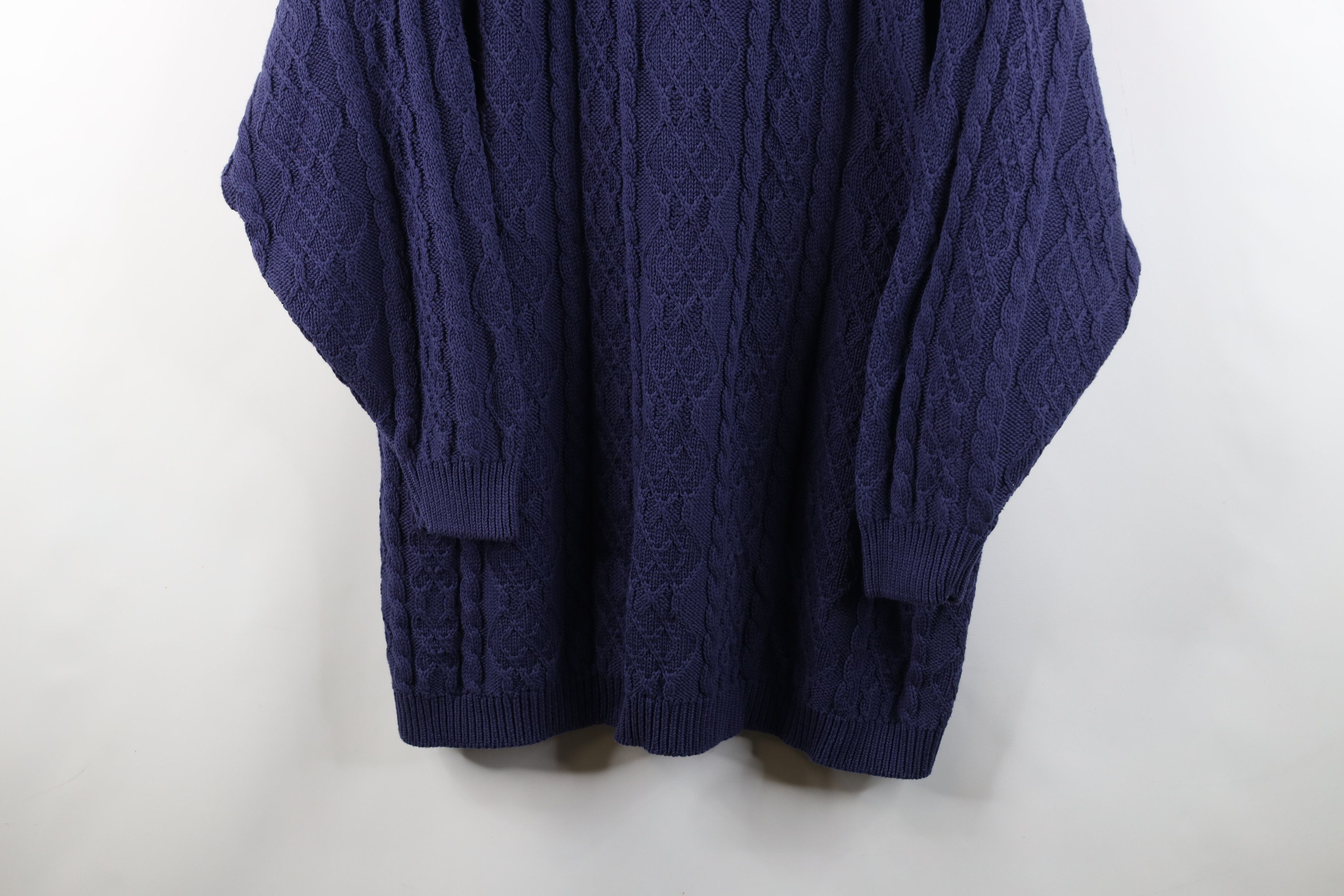 Vintage Vintage 90s Streetwear Chunky Cable Knit Fisherman Sweater Size 3XL / US 20-22 - 3 Thumbnail