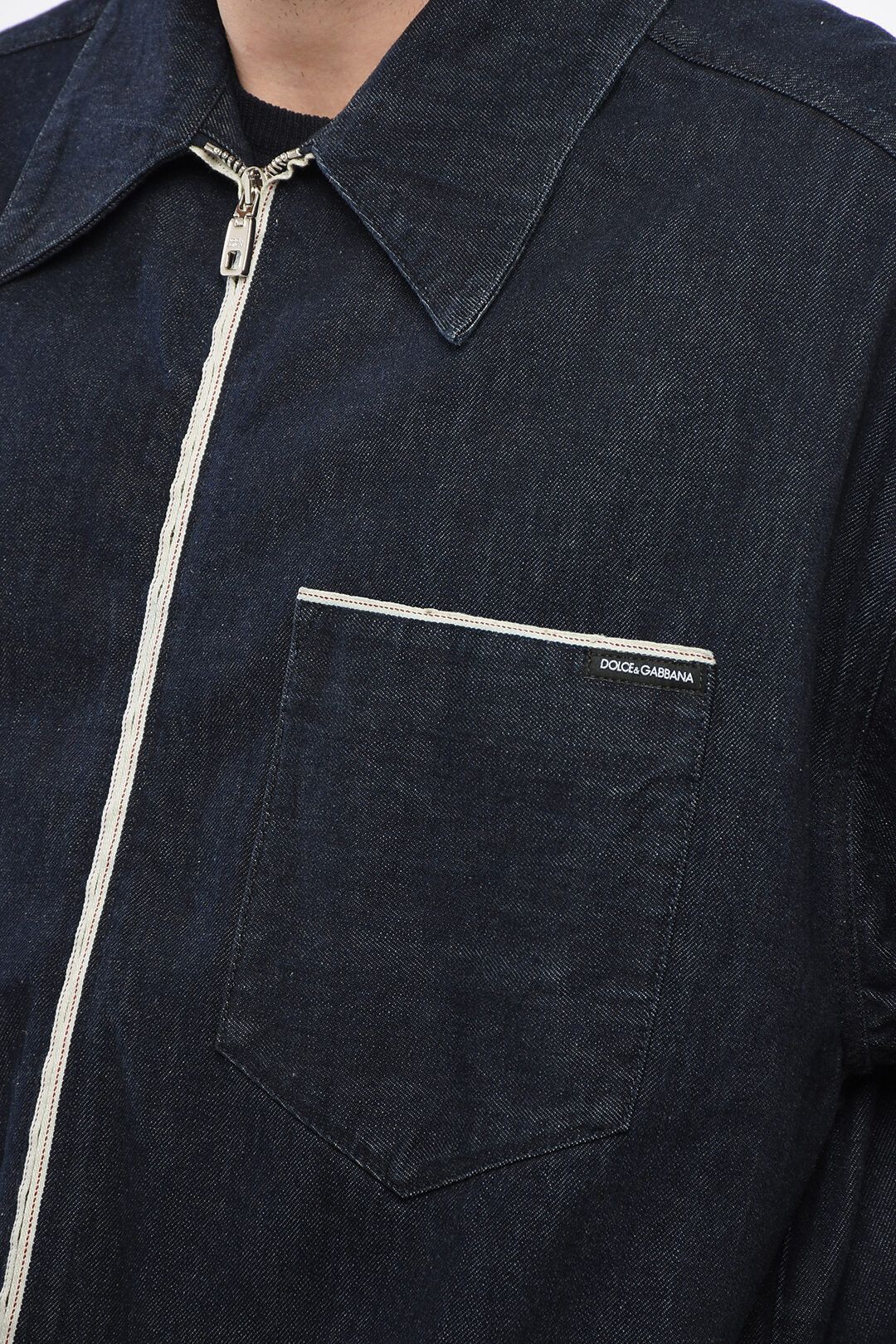 Dolce & Gabbana og1mm0825 Dark Washed Denim Jacket in Blue Size US L / EU 52-54 / 3 - 3 Thumbnail