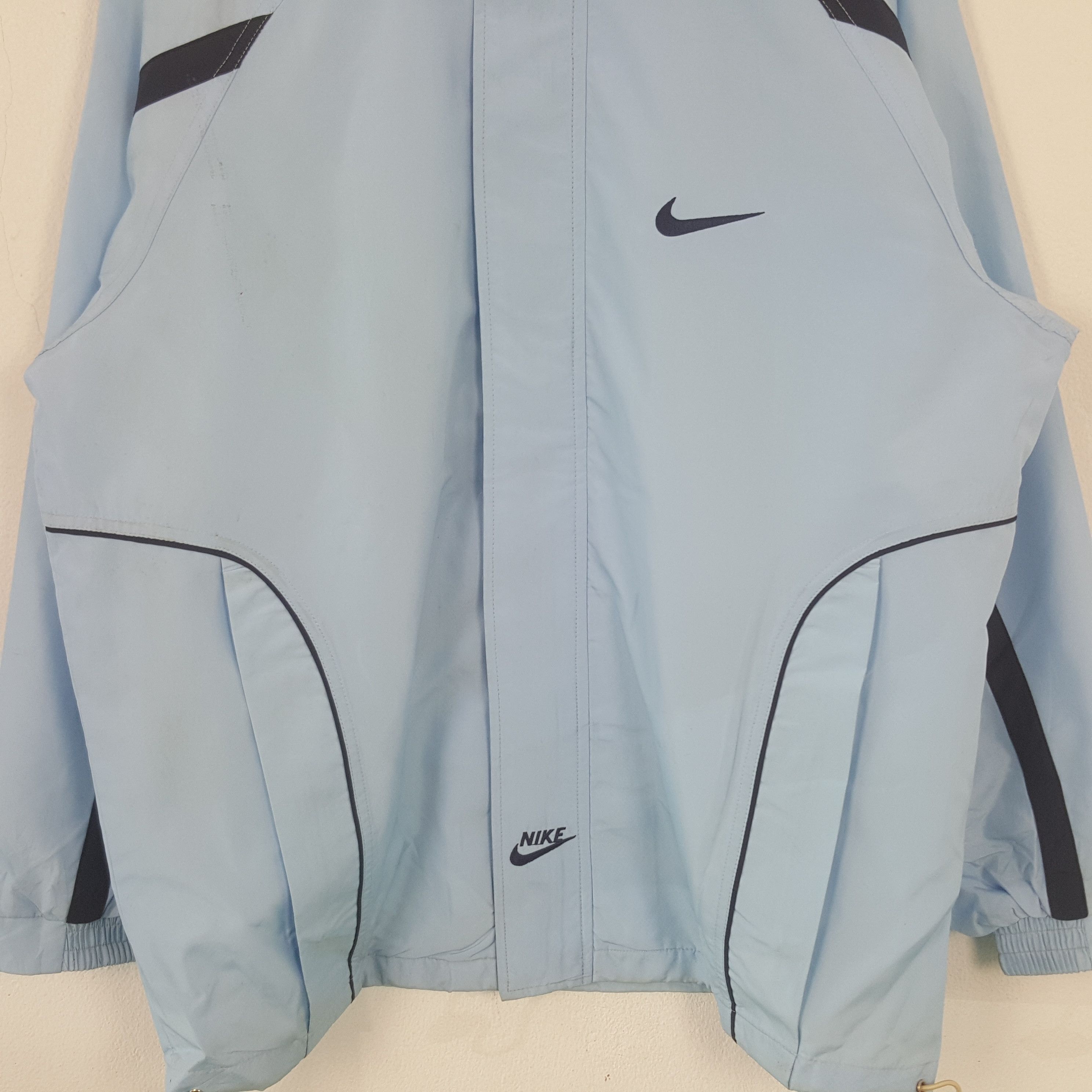 Nike Vintage Nike Big Soowsh Windbreaker Jacket RR3 Size US XL / EU 56 / 4 - 4 Thumbnail