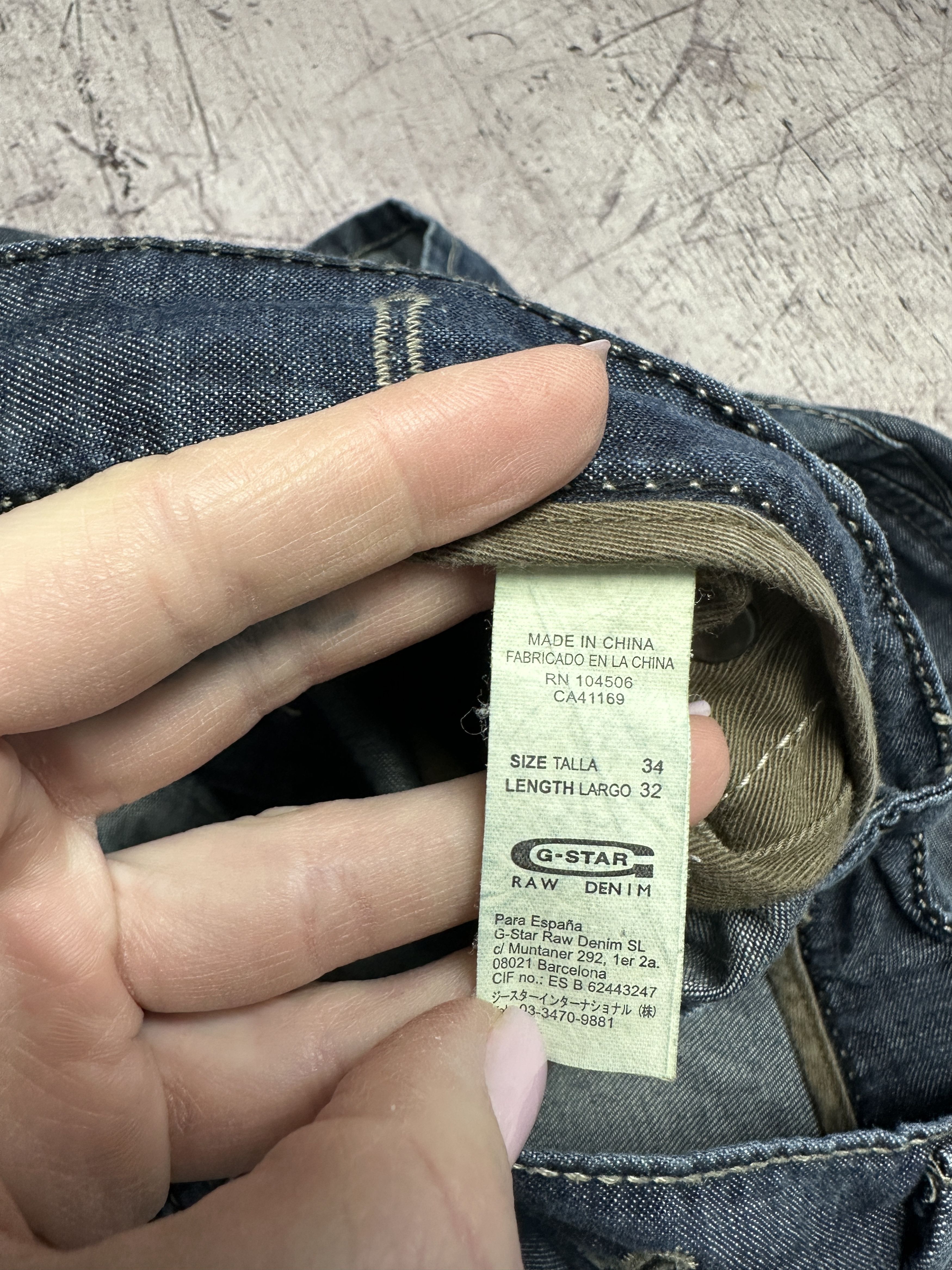 G-Star G Star Raw Mens Raff Elwood Denim Pants Jeans Size US 34 / EU 50 - 4 Thumbnail
