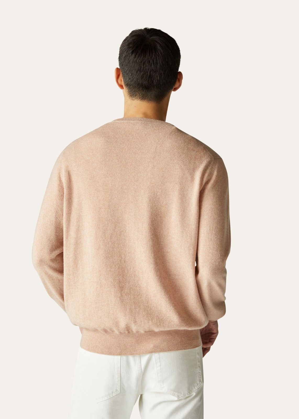 Loro Piana o1srvl11e1024 Girocollo Classic Cashmere Sweater in Peach Size US L / EU 52-54 / 3 - 3 Thumbnail