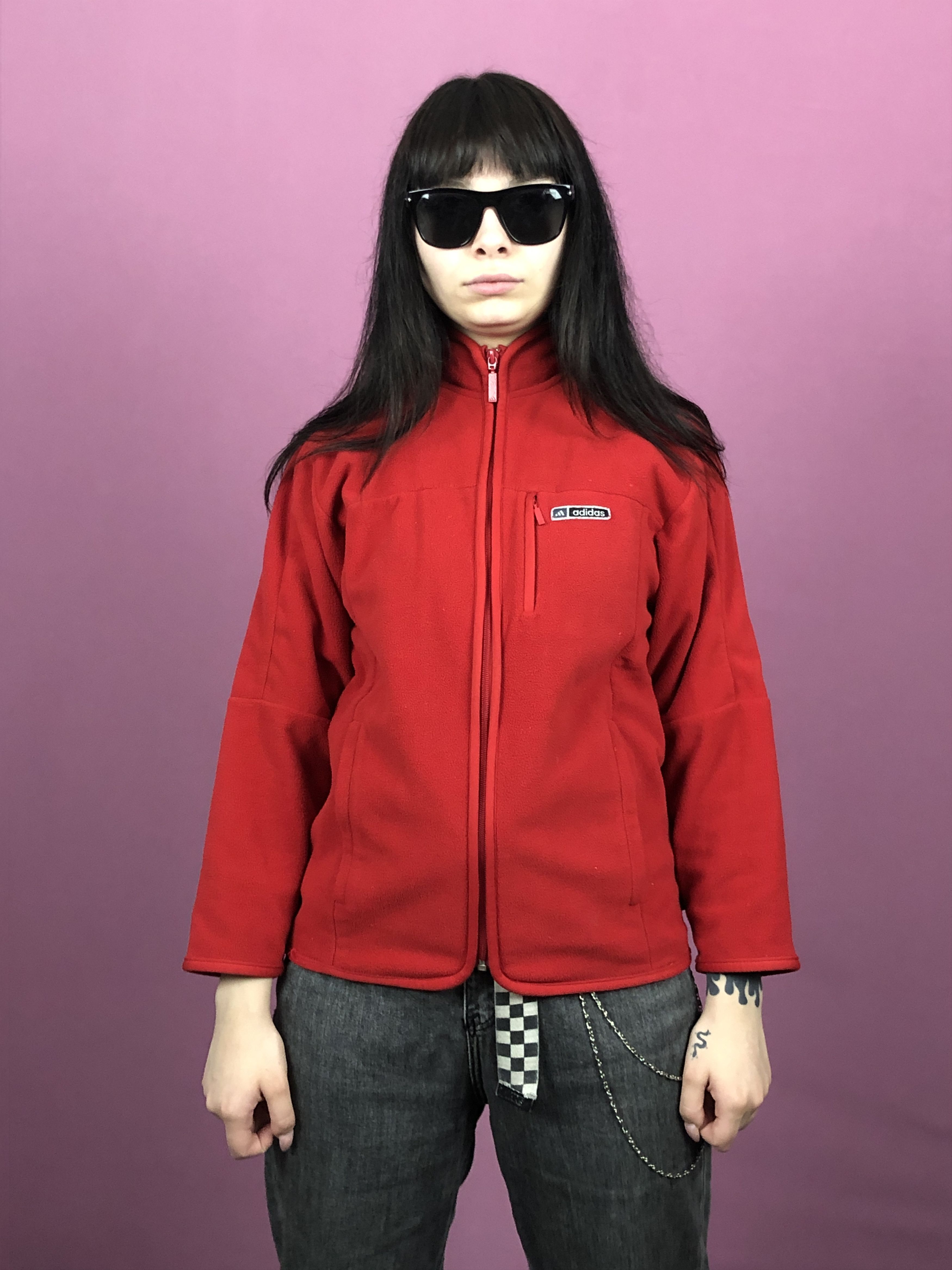 Adidas × Vintage Adidas Vintage Women's Full Zip Fleece Sweater - XS Size XS / US 0-2 / IT 36-38 - 3 Thumbnail