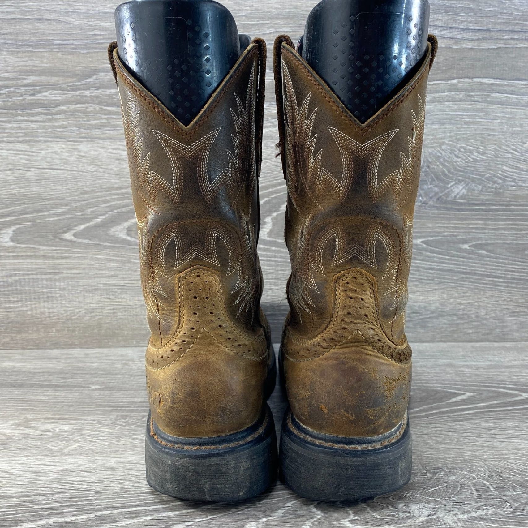 Ariat Ariat Work Steel Toe Mens 7 D Boots Cowboy Western Square Toe Brown Leather Shirt Men Size US 7 / EU 40 - 6 Thumbnail