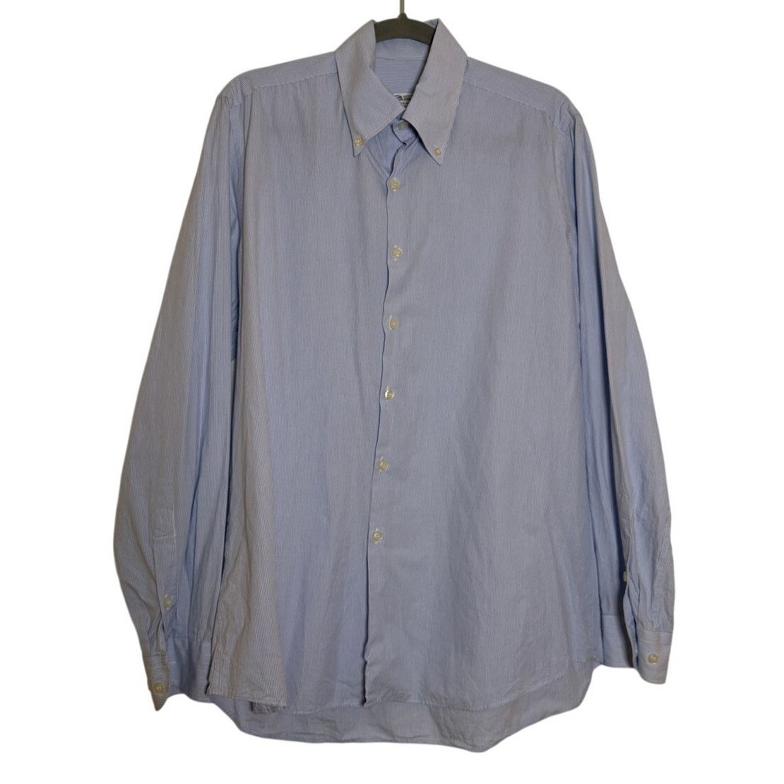 Piattelli Piattelli Barneys New York Blue Striped Cotton Shirt Size US M / EU 48-50 / 2 - 1 Thumbnail