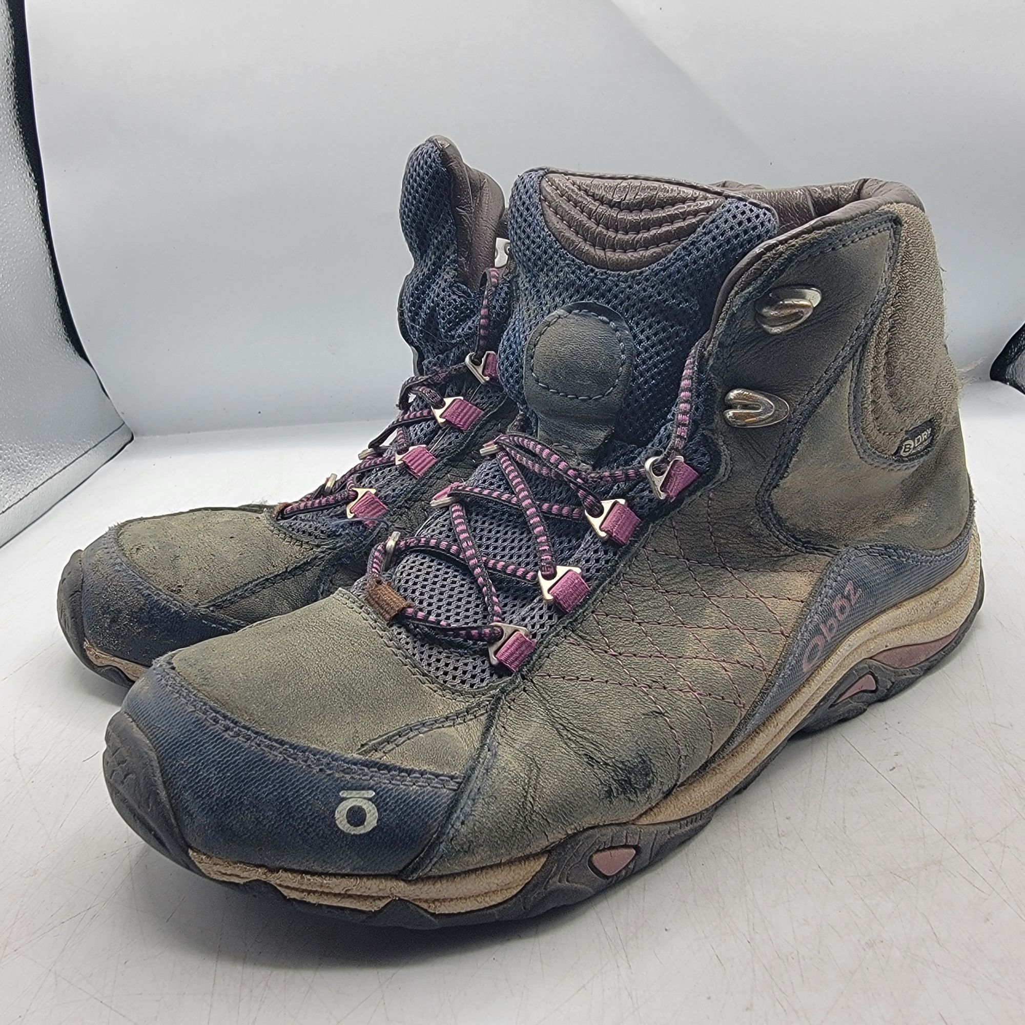 Oboz Oboz Sapphire Mid BDry Womens 9 Gray Hiking Boots Camping Ou Size US 9 / IT 39 - 3 Thumbnail