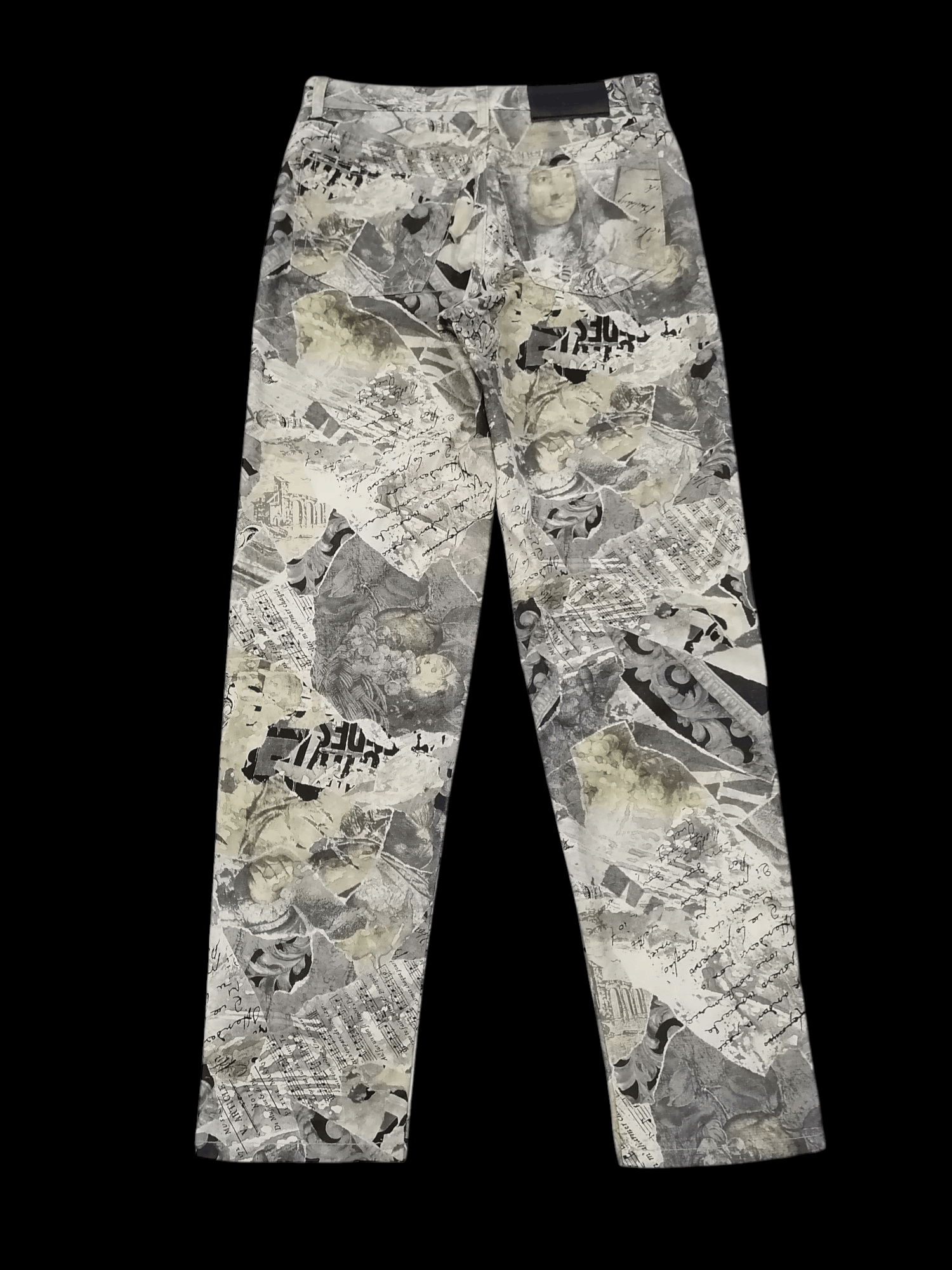Moschino Vintage 90s Moschino Jeans Collage Print Pants Archive Italy Size US 29 - 3 Thumbnail