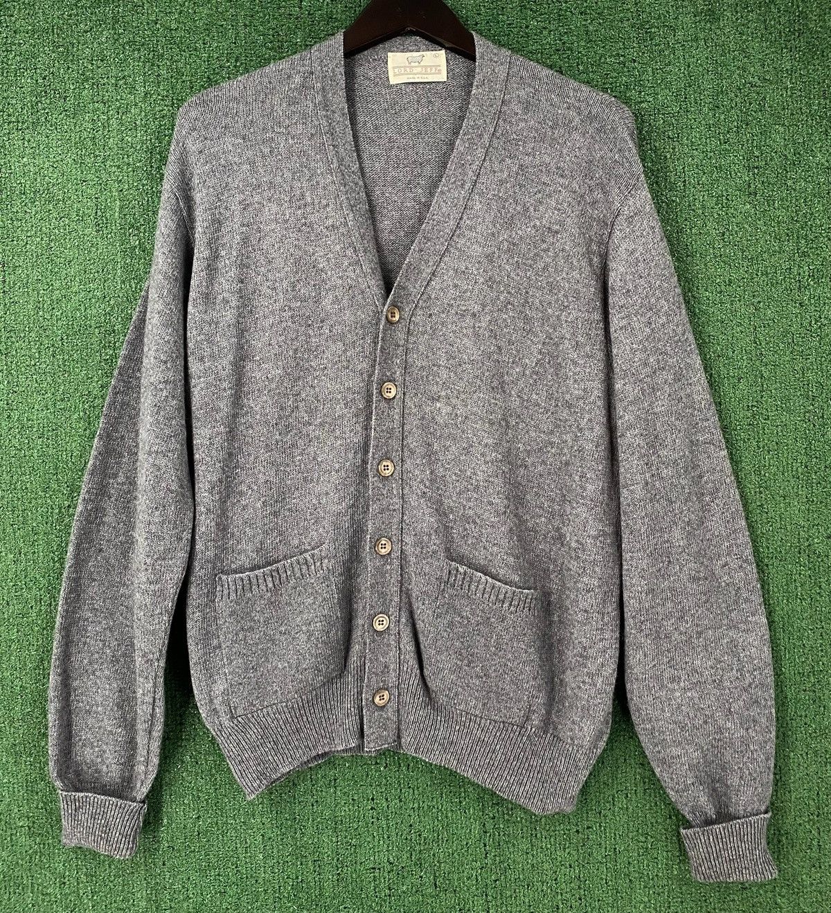 Other 70’s Lord Jeff Grey Wool Blend Cardigan Sweater Men’s Large Size US L / EU 52-54 / 3 - 1 Thumbnail