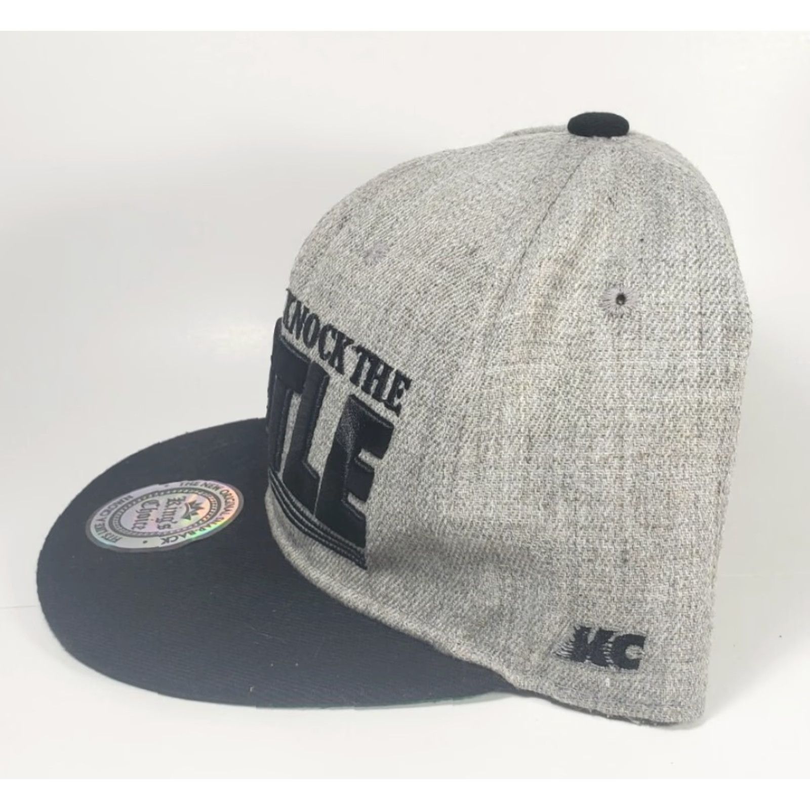 Logo 7 Kings Choice You Can't Knock The Hustle Black SnapBack Hat Basketball Logo Men's Adjustable Hat Size ONE SIZE - 4 Thumbnail