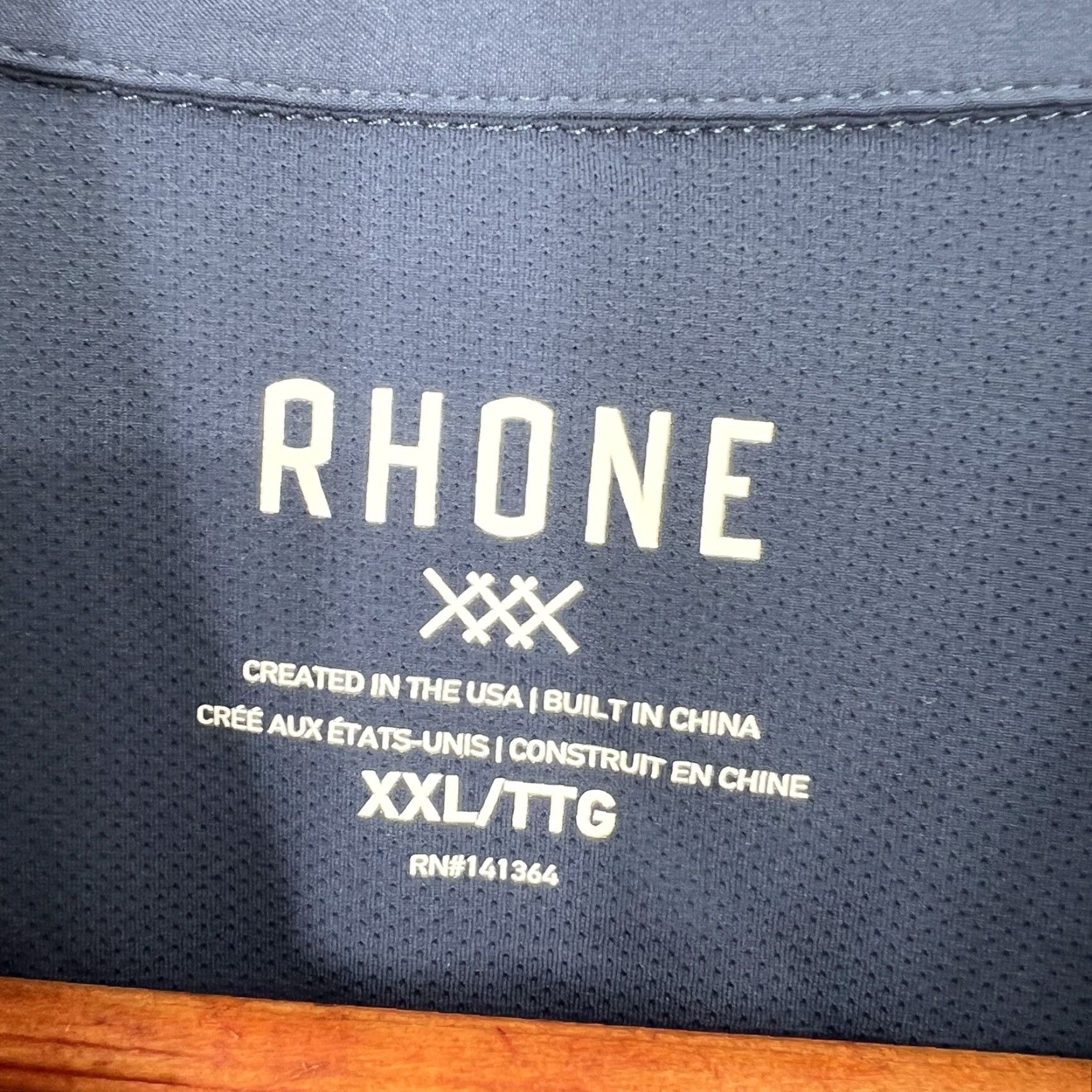 Rhone Rhone Polo Shirt Mens 2XL Blue Performance Commuter Short Sleeve Polo Shirt Size US XXL / EU 58 / 5 - 4 Thumbnail