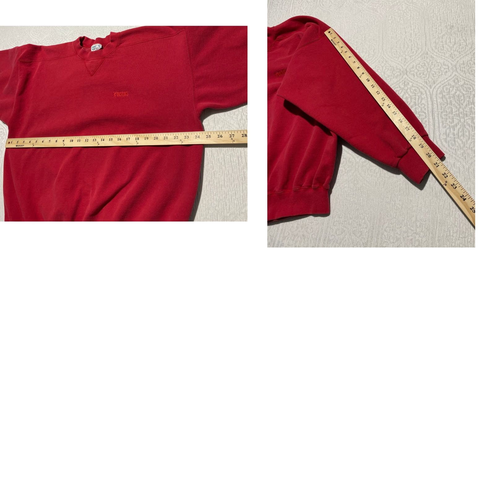 Vintage VINTAGE Discus Athletic Red Crewneck Sweatshirt Men L USA 90s Heavyweight Cotton Blend Pullover Crew Neck Logo Modern Classic 90s Sportswear Mens Size US L / EU 52-54 / 3 - 8 Thumbnail