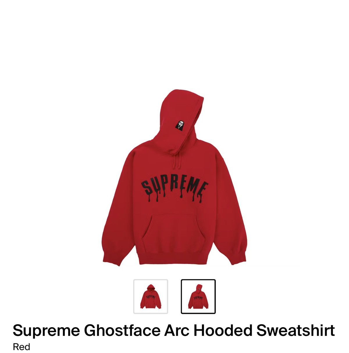 Supreme Supreme Ghostface Arc Hooded Sweatshirt Red Size US L / EU 52-54 / 3 - 3 Thumbnail