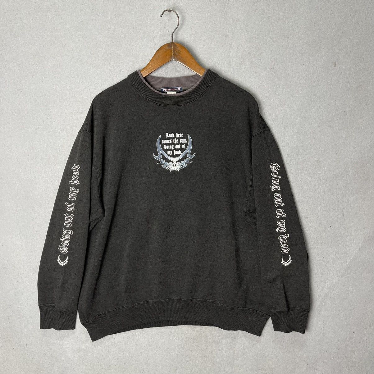 Japanese Brand Proposition II Dragon Sleeve Graphic Crewneck Sweatshirt Size US XXL / EU 58 / 5 - 3 Thumbnail