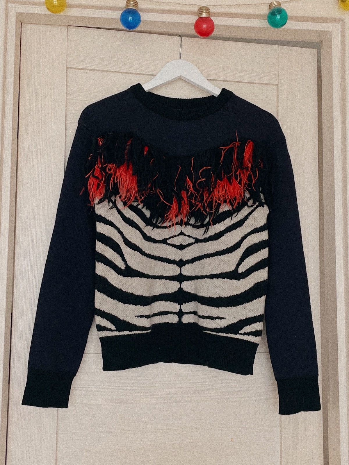 Sacai Archive Sacai FW2013 Zebra Wool Sweater Size XS / US 0-2 / IT 36-38 - 3 Thumbnail