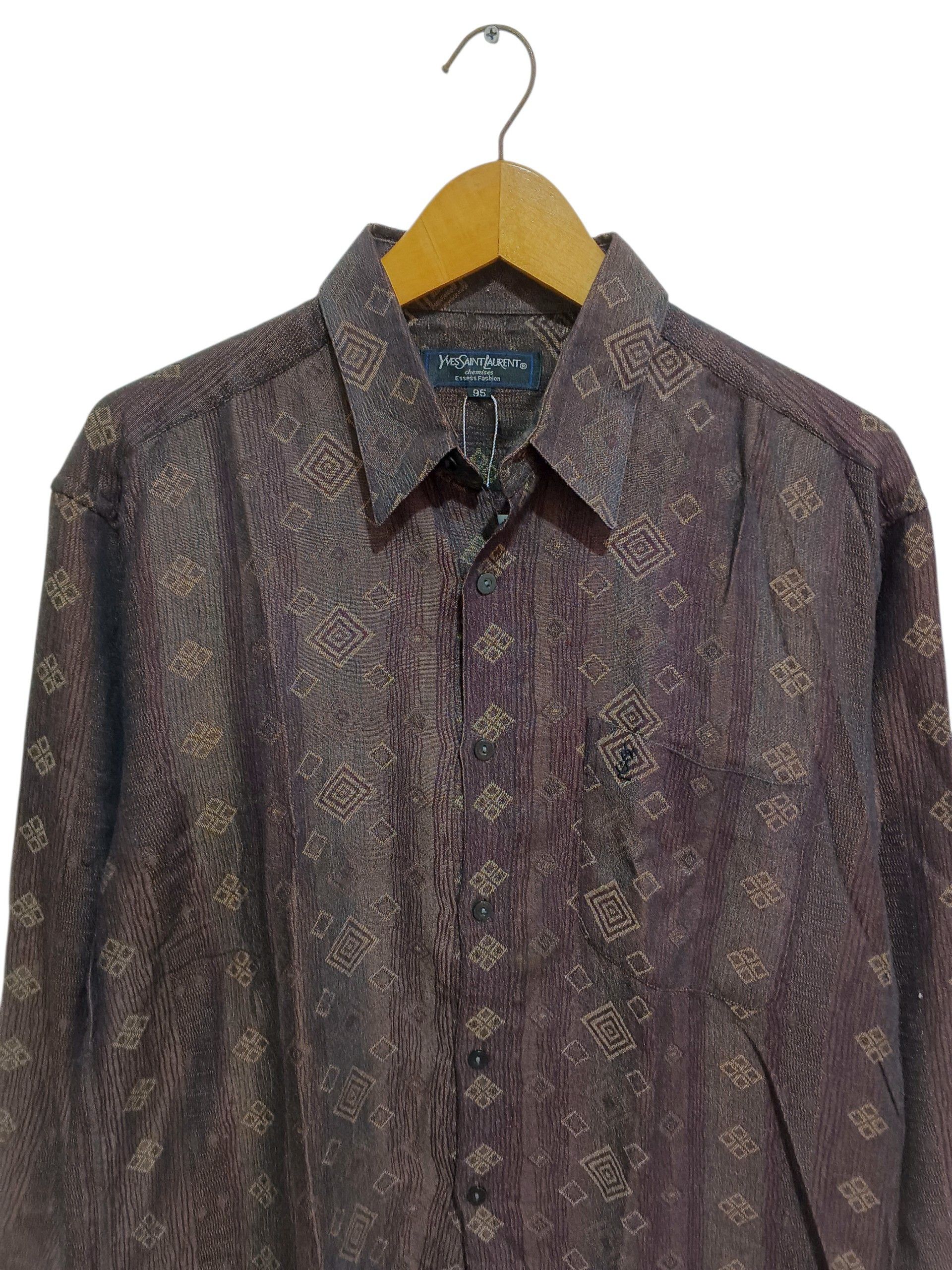 Yves Saint Laurent Vintage YSL Pattern Button shirt Size US M / EU 48-50 / 2 - 3 Thumbnail