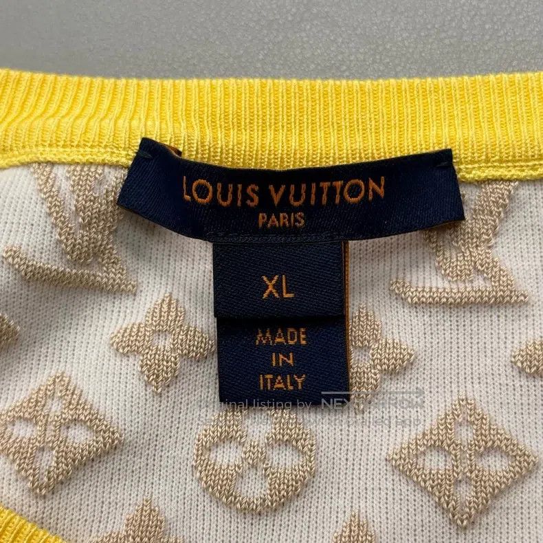 Louis Vuitton Louis Vuitton Yellow full logo mulberry silk nylon short s Size XL / US 12-14 / IT 48-50 - 5 Thumbnail