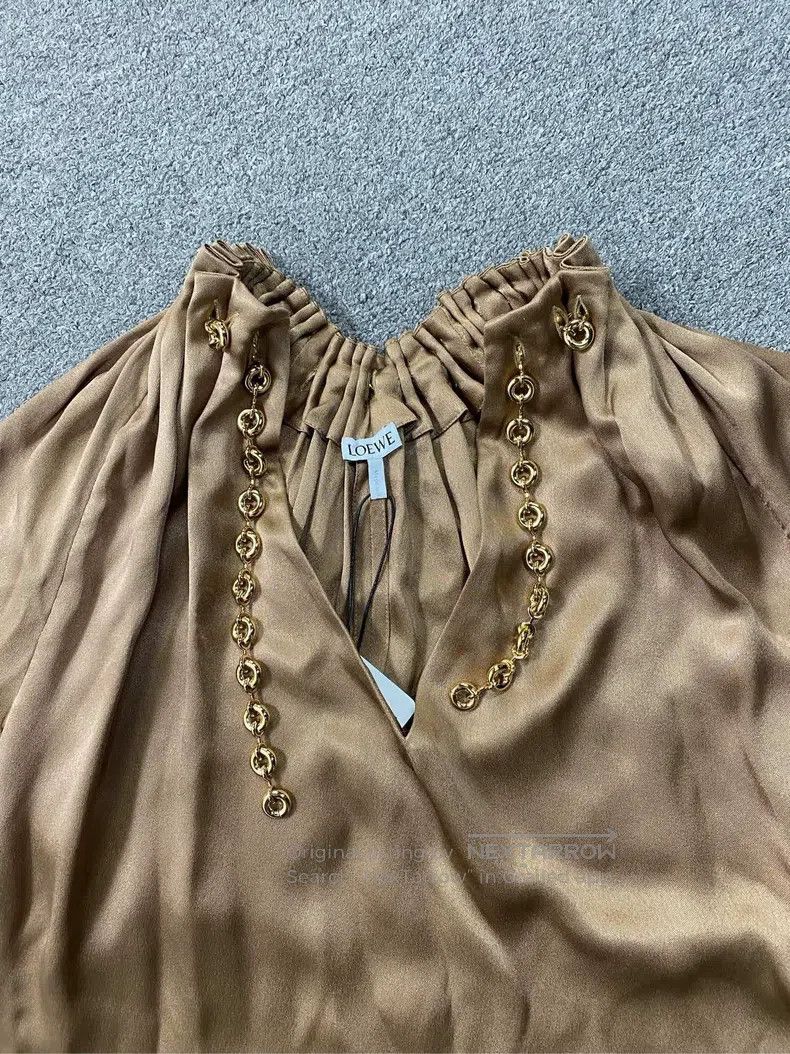 Loewe LOEWE Chain ladies' dress, brown Size XXS / US 00 / IT 34 - 9 Thumbnail