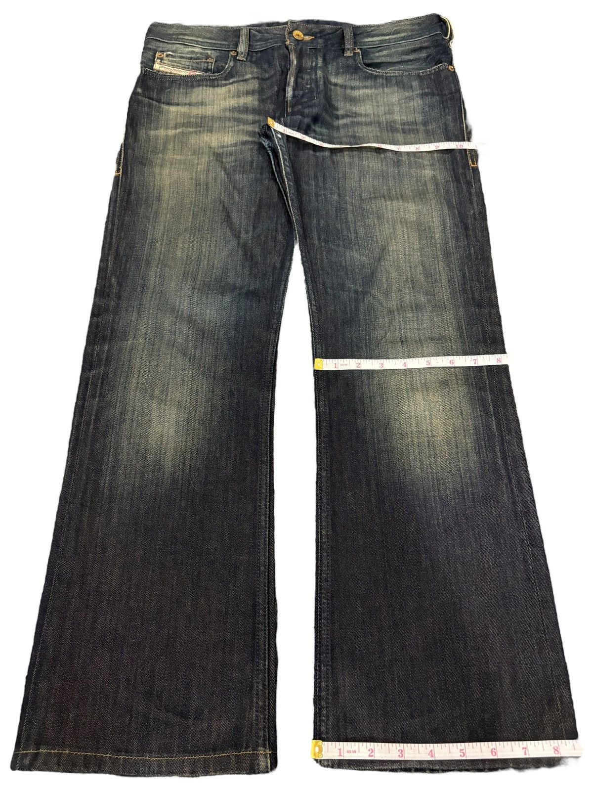 Diesel Vintage Diesel Zatiny Button Fly Mud Wash Flare Jeans Size US 35 - 9 Thumbnail
