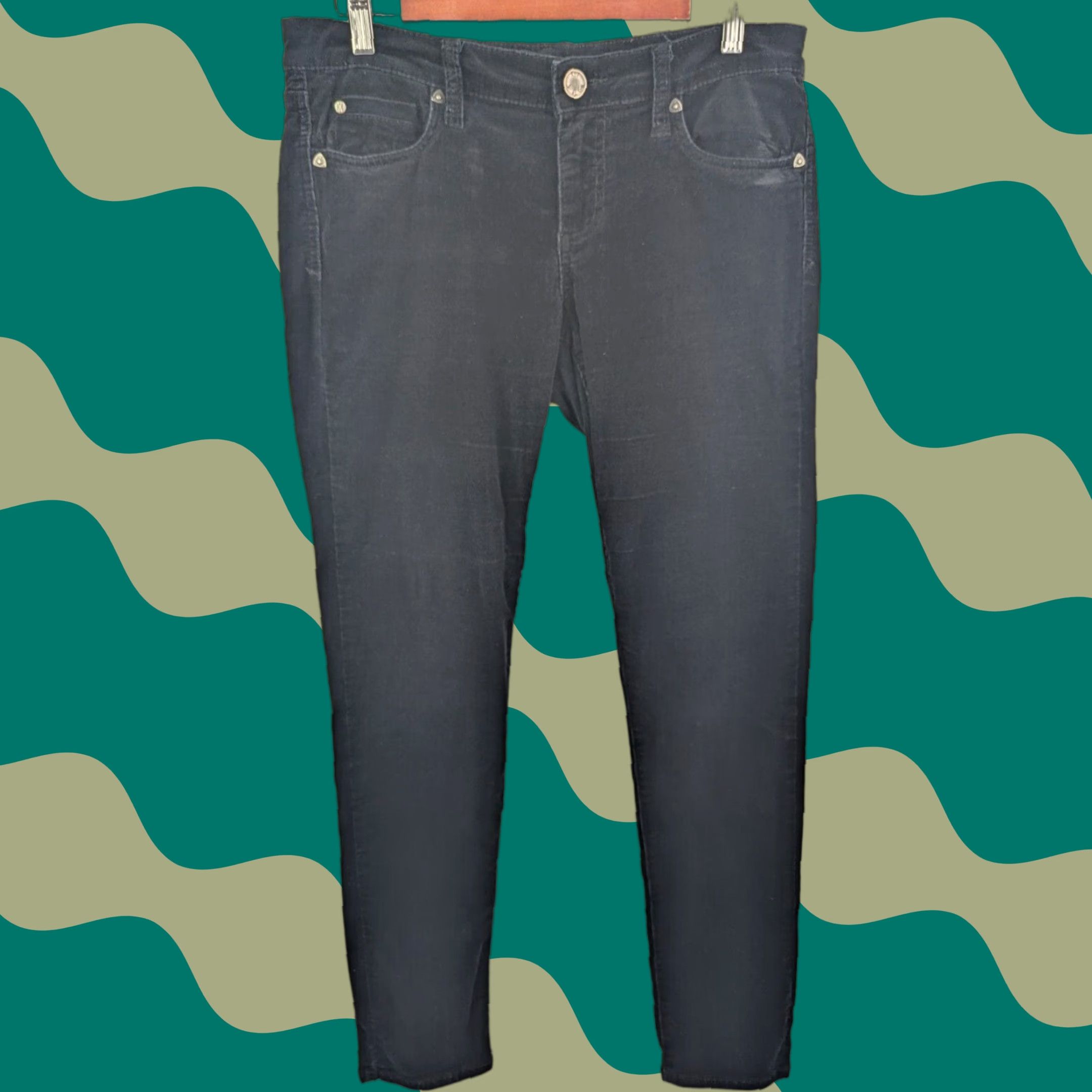 Vintage KUT from the Kloth Women's Pants Diana Skinny Corduroy Black 8 Knit Corduroy Stretch Pockets 5-Pocket Size 30" / US 8 / IT 44 - 1 Thumbnail