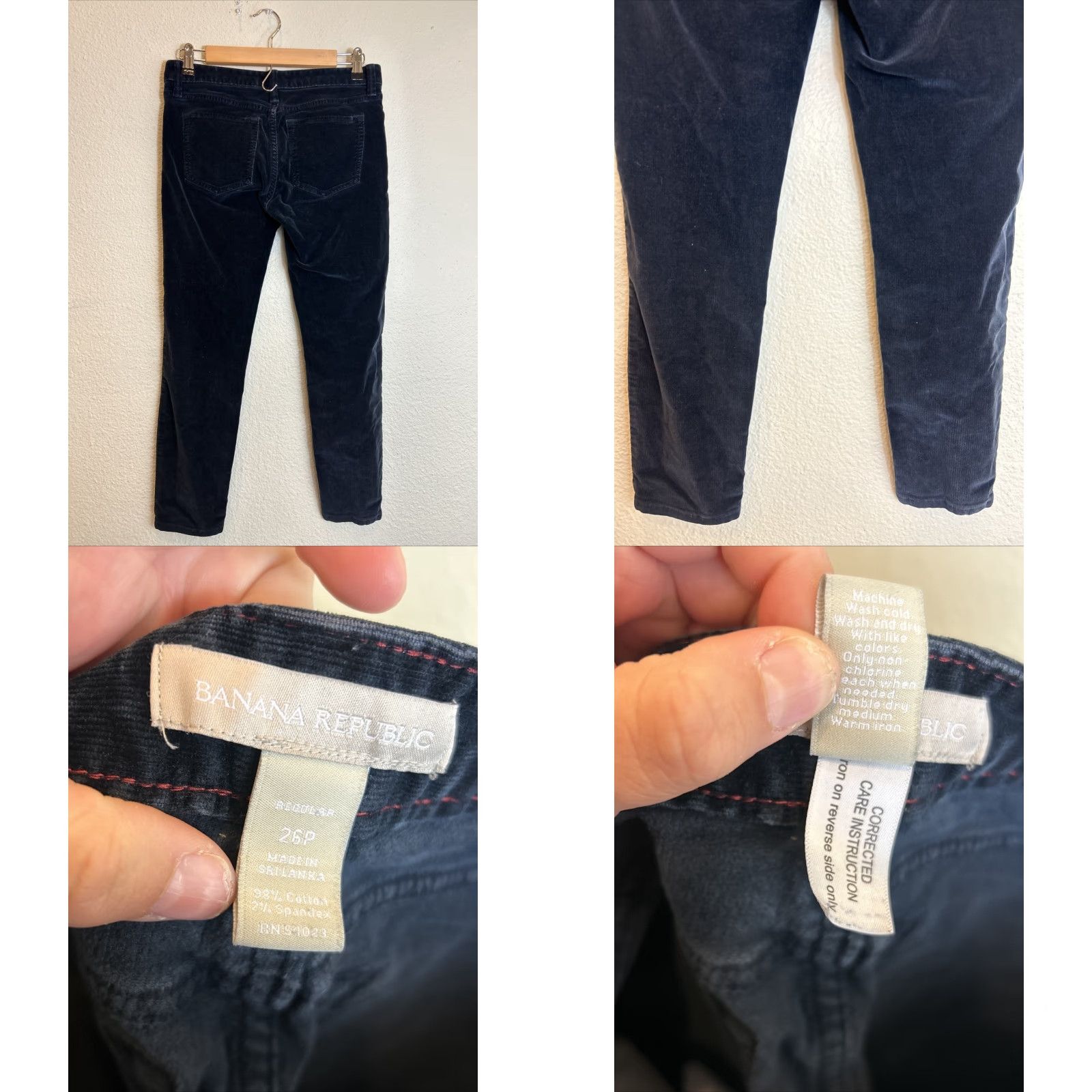 Banana Republic Banana Republic Pants Slim Corduroy Navy 26P Petite Ankle Women Wide Slimming Blue 26P Banana Republic Pants Corduroy Navy Ankle Women Slim Fit 26P Size 26" / US 2 / IT 38 - 8 Thumbnail