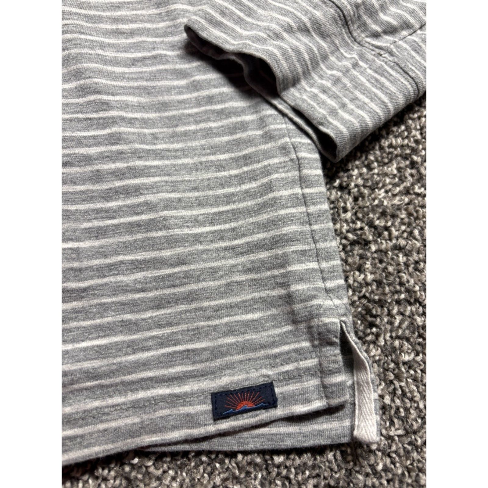 Faherty Faherty Polo Striped Mens Large Striped Heather Shirt Long Sleeve Pocket Soft Size US L / EU 52-54 / 3 - 4 Thumbnail