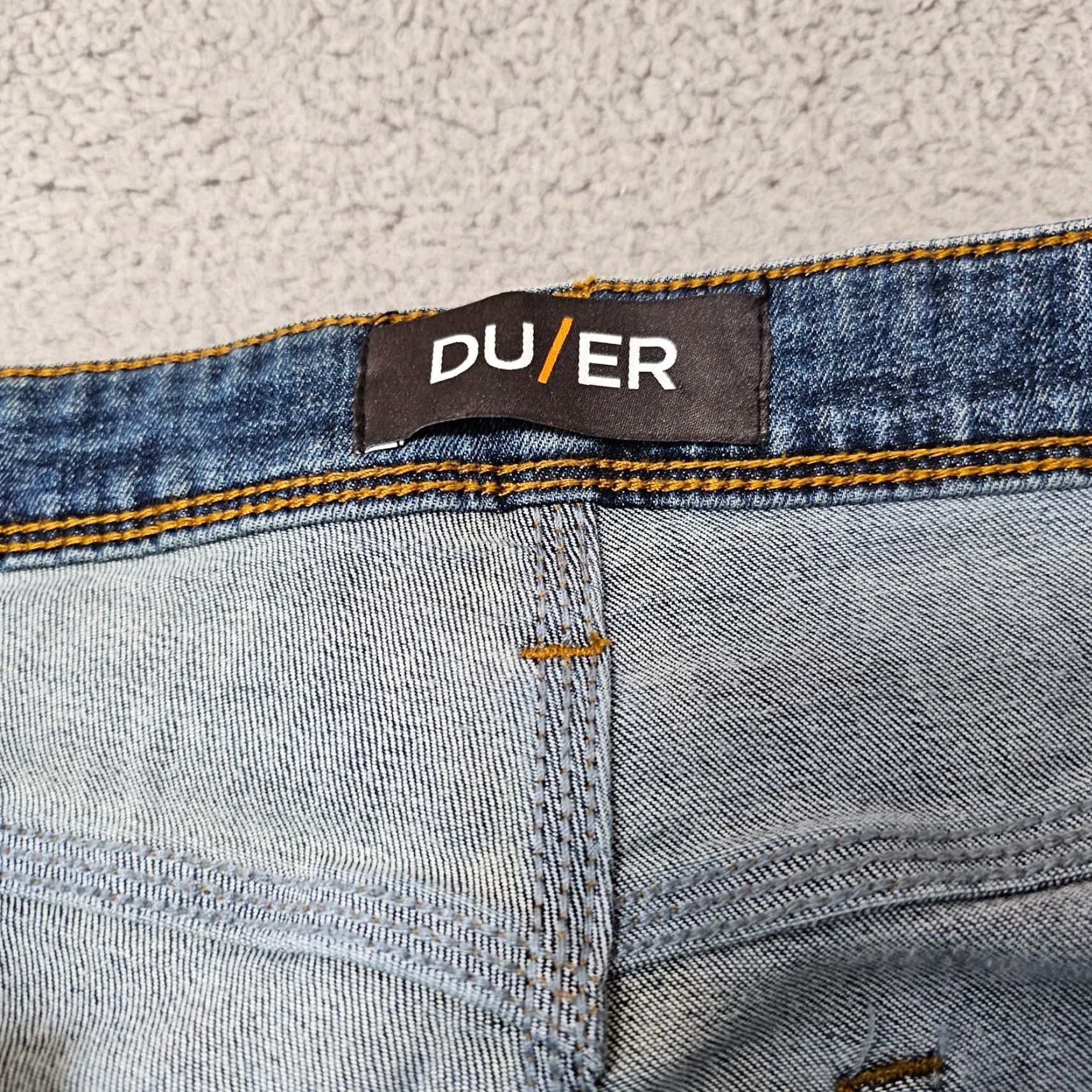 DUER DUER Jeans Mens 38x26 Tailored Blue L2X Relaxed Taper Five Pocket Stretch Denim Jea ns Size US 38 / EU 54 - 3 Thumbnail