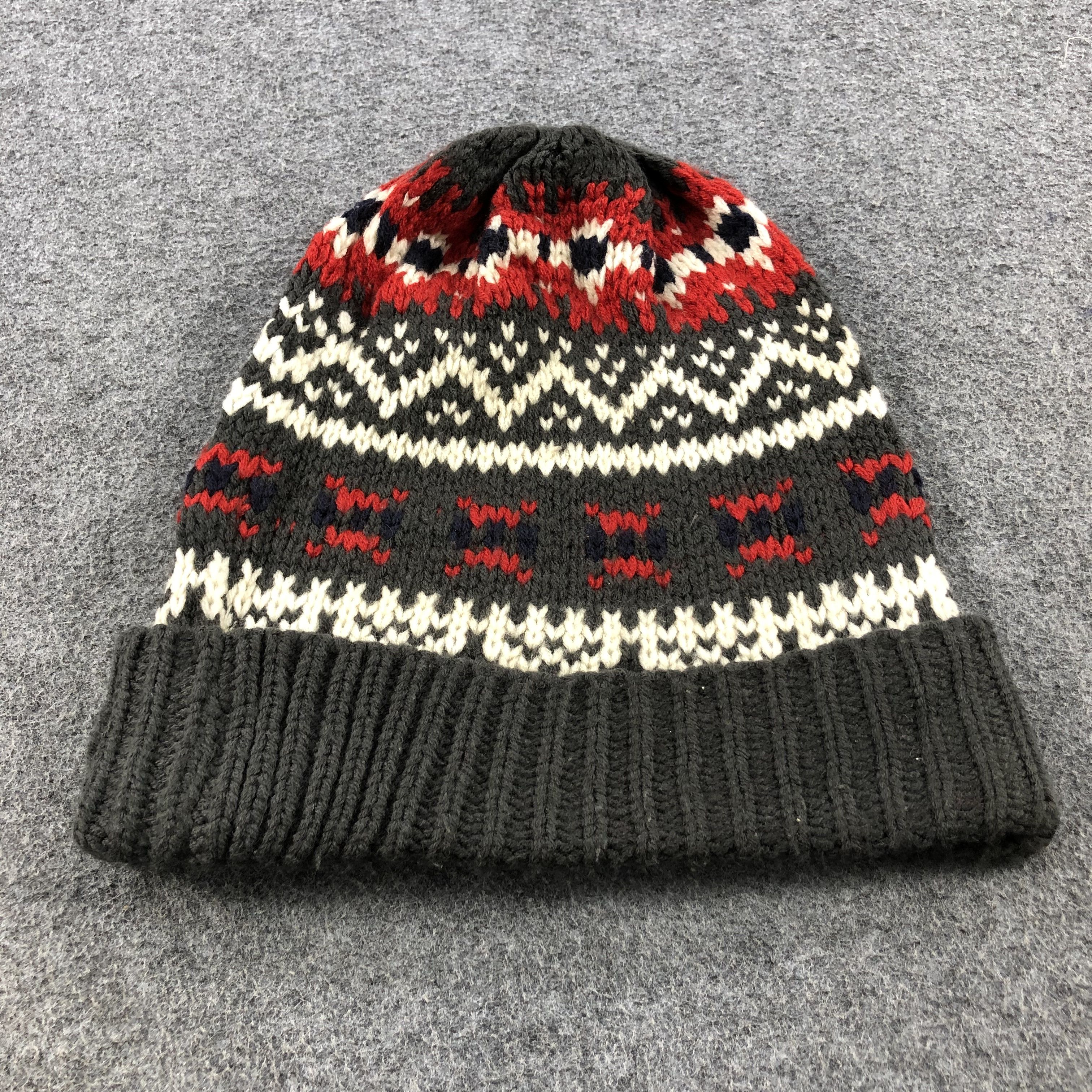 Vintage Unknown Fair Isle Design Knitted Beanie Snowcap Snow Hat B73 Size ONE SIZE - 2 Thumbnail