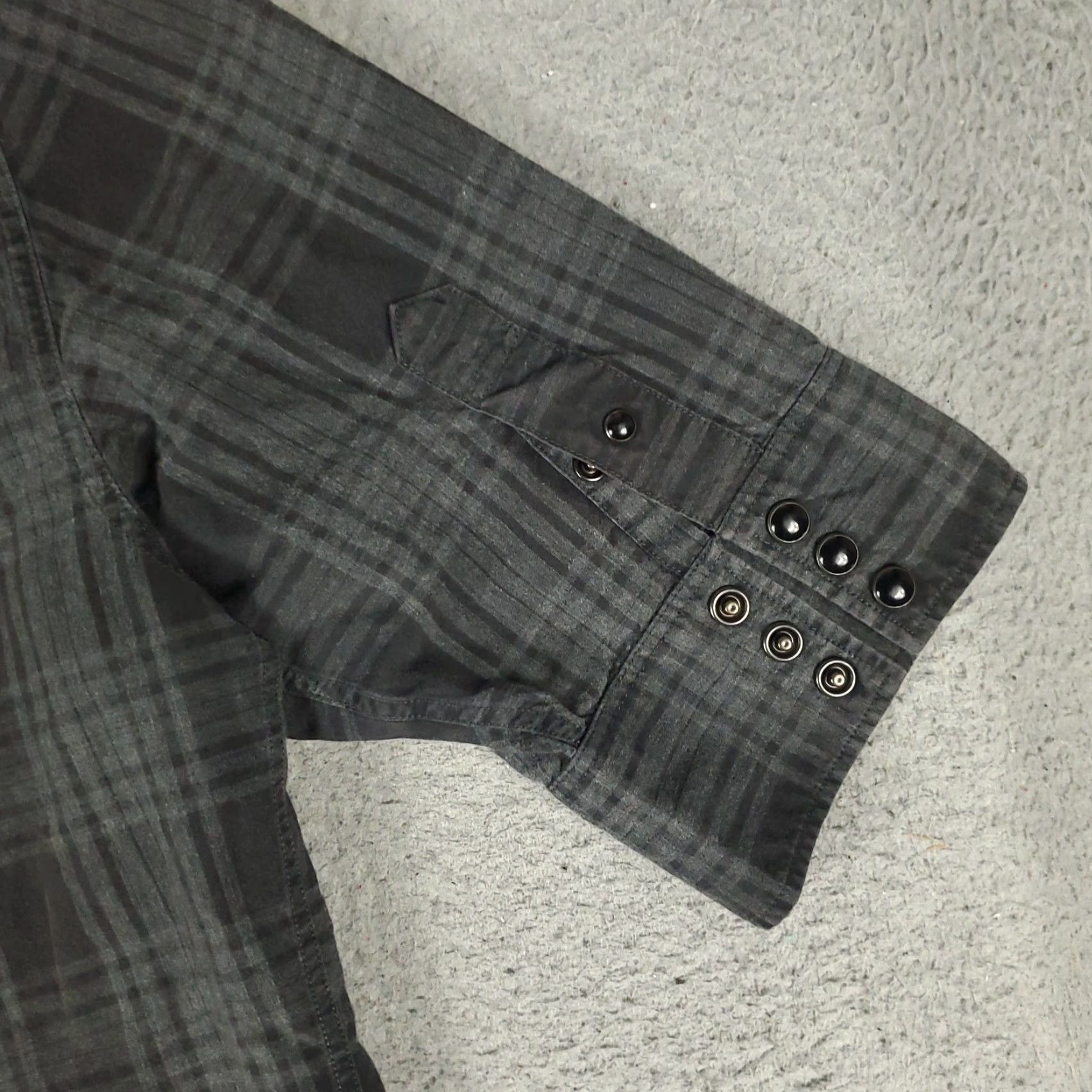 Allsaints AllSaints Shirt Mens S Gray Plaid Western Button-Up Short Sleeve Collared Logo Pocket Vintage: No Size US S / EU 44-46 / 1 - 5 Thumbnail