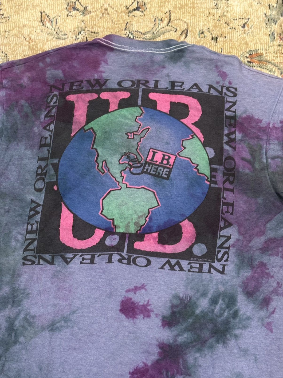 Vintage New Orleans UB Where tye dye t shirt Size US L / EU 52-54 / 3 - 6 Thumbnail