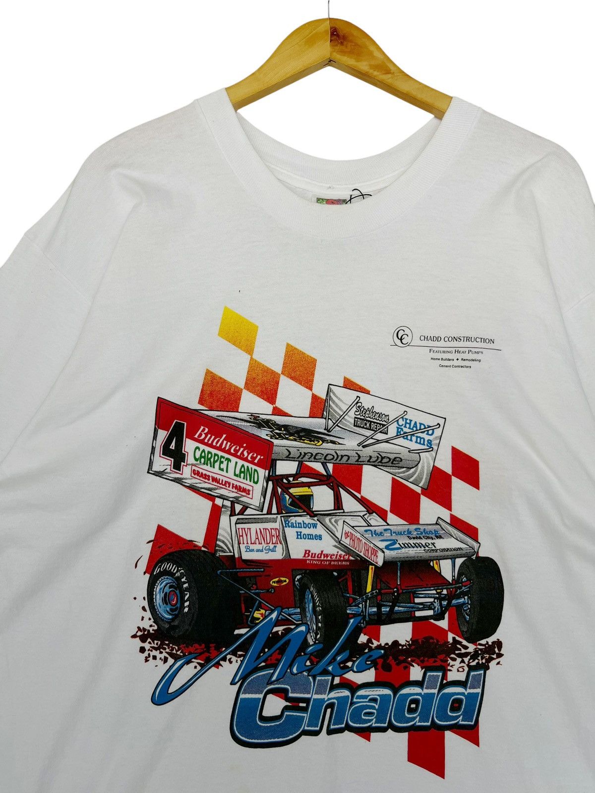 NASCAR × Vintage Vintage 90s Mike Chadd Racing Tees Size US XL / EU 56 / 4 - 3 Thumbnail