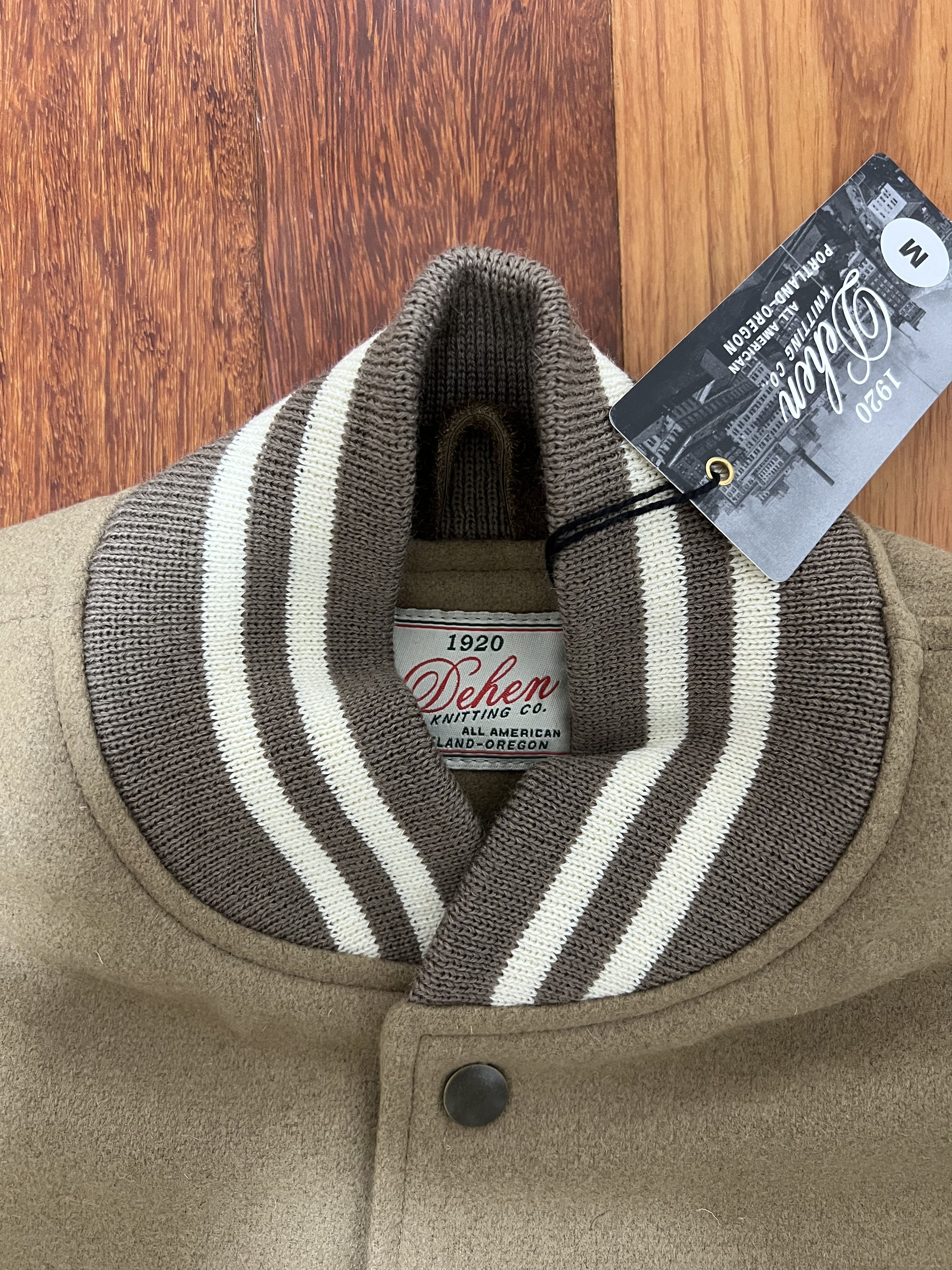 Dehen 1920 💚 Dehen 1920 x Blue Owl Varsity Jacket in Camel NEW Size US M / EU 48-50 / 2 - 11 Thumbnail