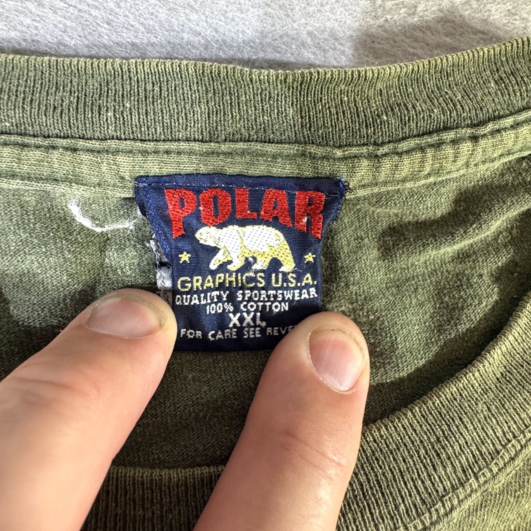 Vintage VINTAGE Polar Graphics Wolf Shirt Mens 2XL Green 90s Tee Wildlife Washington Tulalip Nature Graphic Print Crew Neck Short Sleeve Mens Size US XXL / EU 58 / 5 - 6 Thumbnail