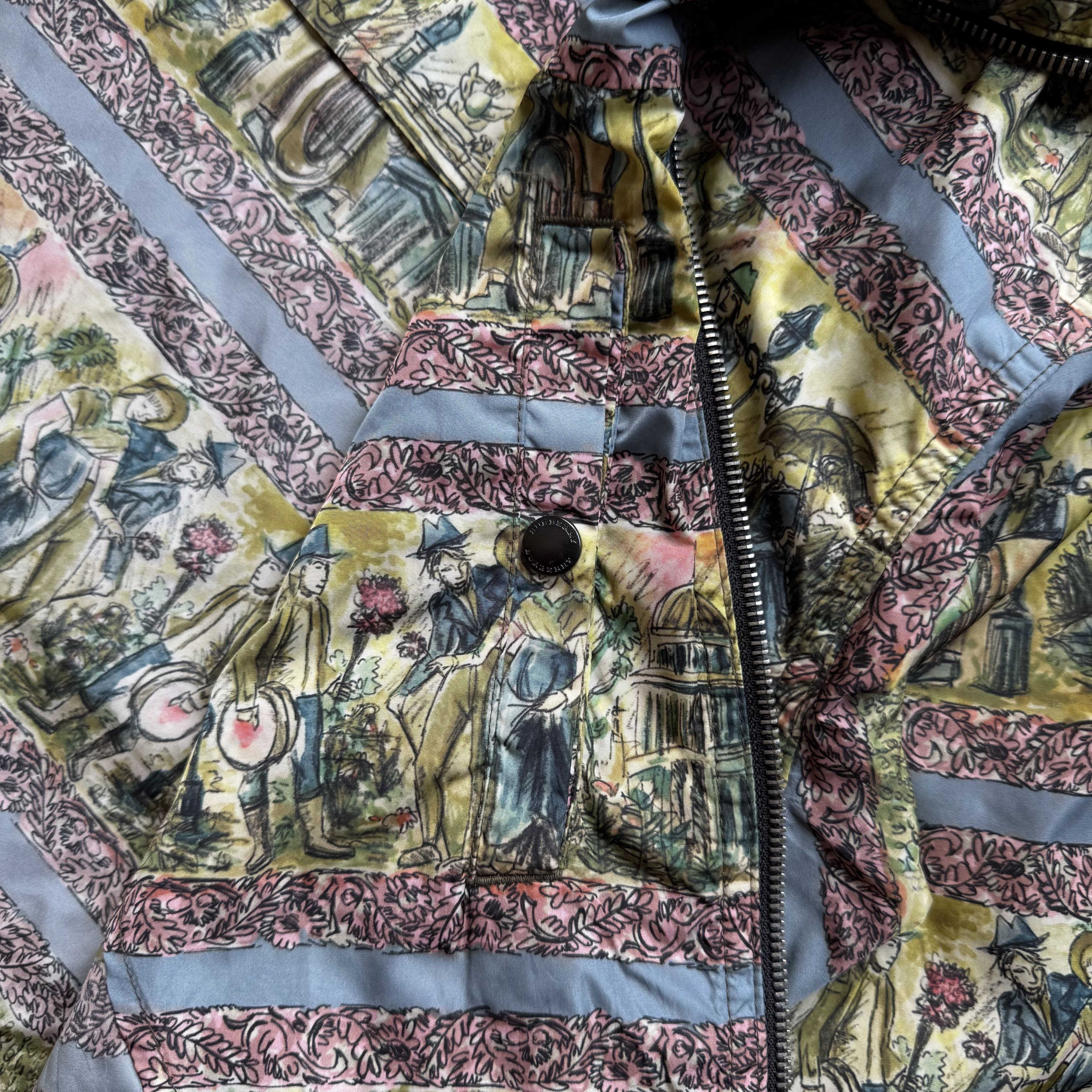 Burberry Burberry Illustrated Scene Print Nylon Jacket Size US L / EU 52-54 / 3 - 11 Thumbnail