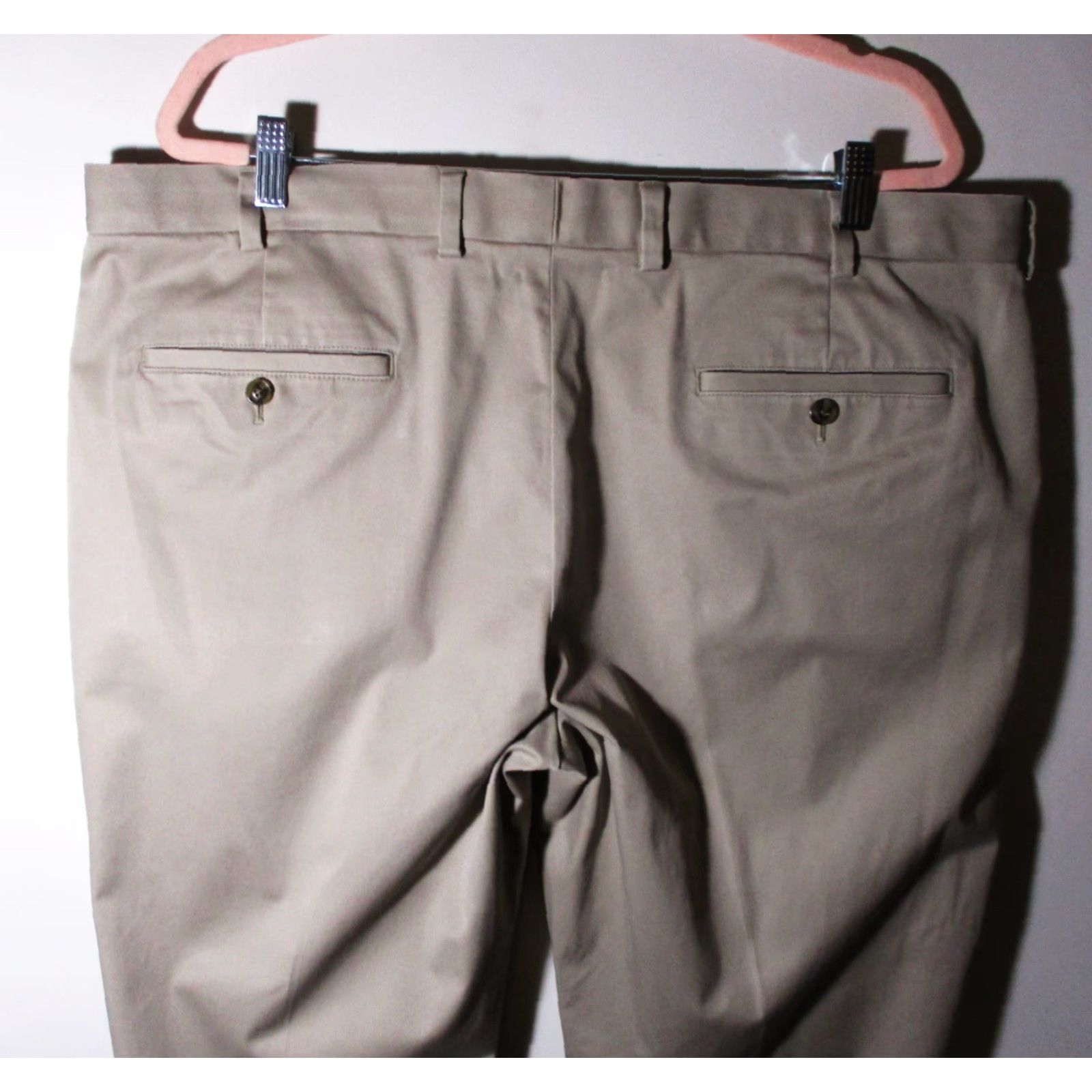 Brooks Brothers BROOKS BROTHERS Tan Advantage Clark Chino Pants Men 42W 30L Regular Straight Flat Front Belt Loops 5-Pocket Cotton Size US 42 / EU 58 - 4 Thumbnail