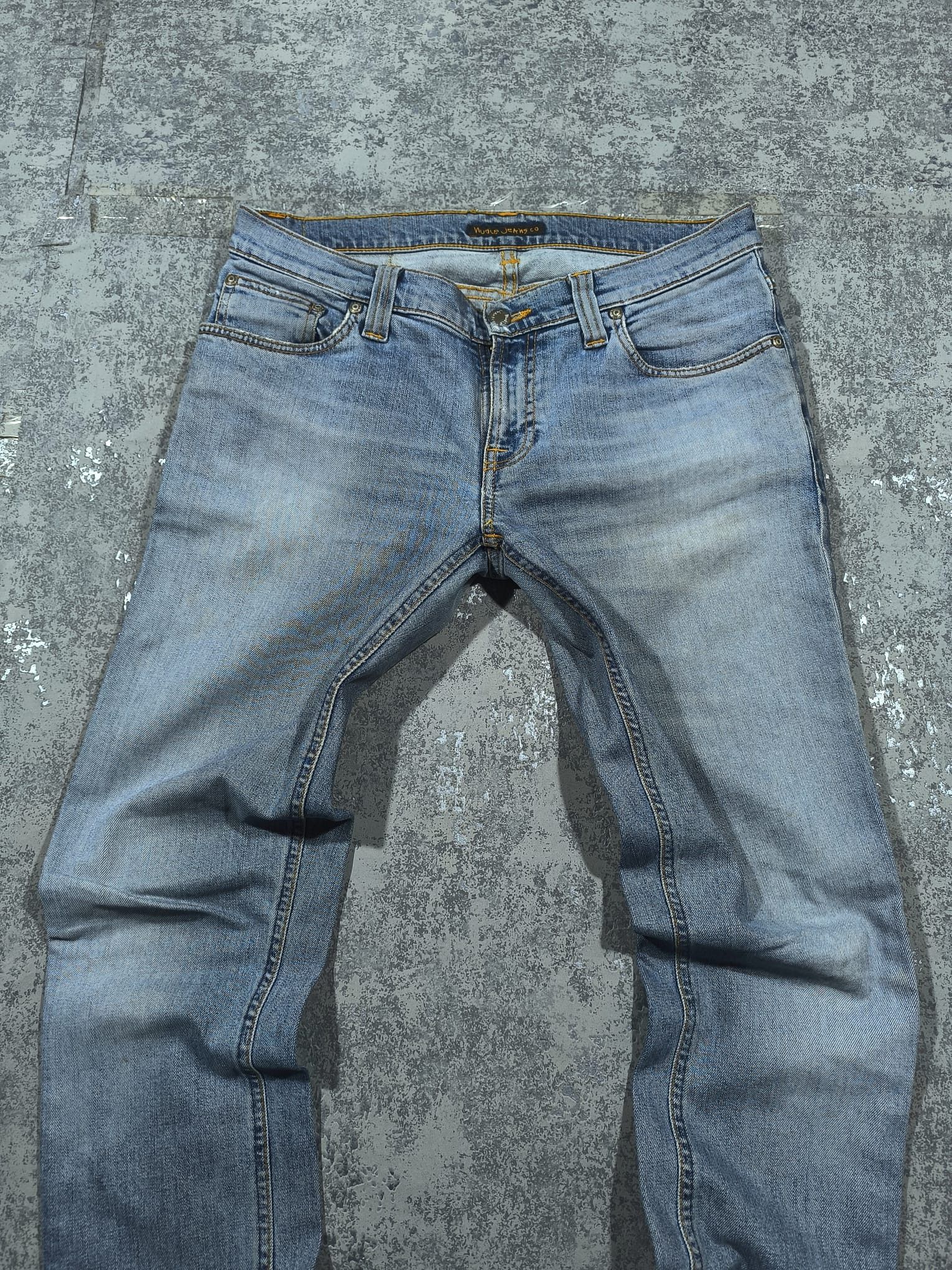 Nudie Jeans Nudie Jeans Tight Long John Blue Grey Denim Jeans Size US 33 - 4 Thumbnail