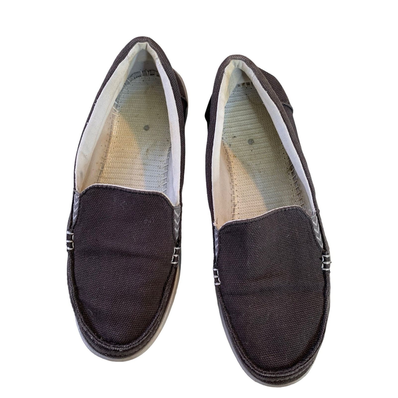 Crocs Crocs Canvas Slip on Boat Shoes Loafers Black Women's size 6 Size US 6 / IT 36 - 2 Thumbnail