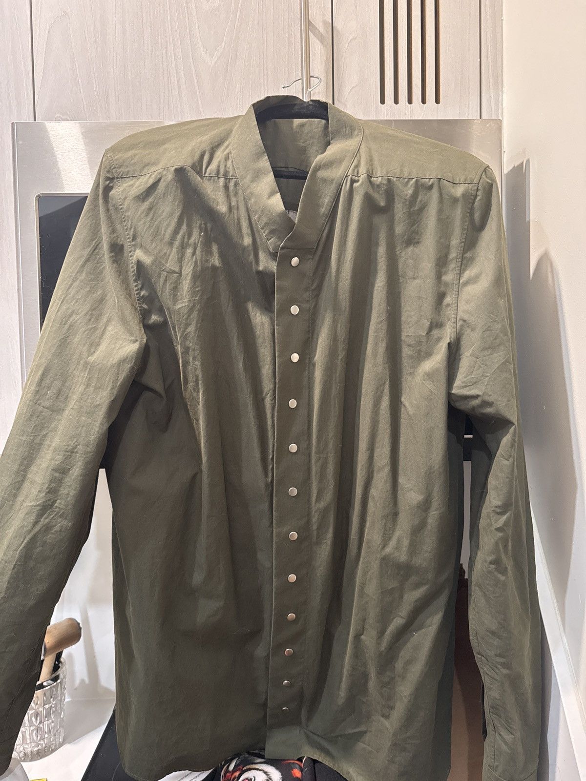 Rick Owens 🖤 RICK OWENS Strobe FW22 Snap Button Outershirt Size US S / EU 44-46 / 1 - 5 Thumbnail