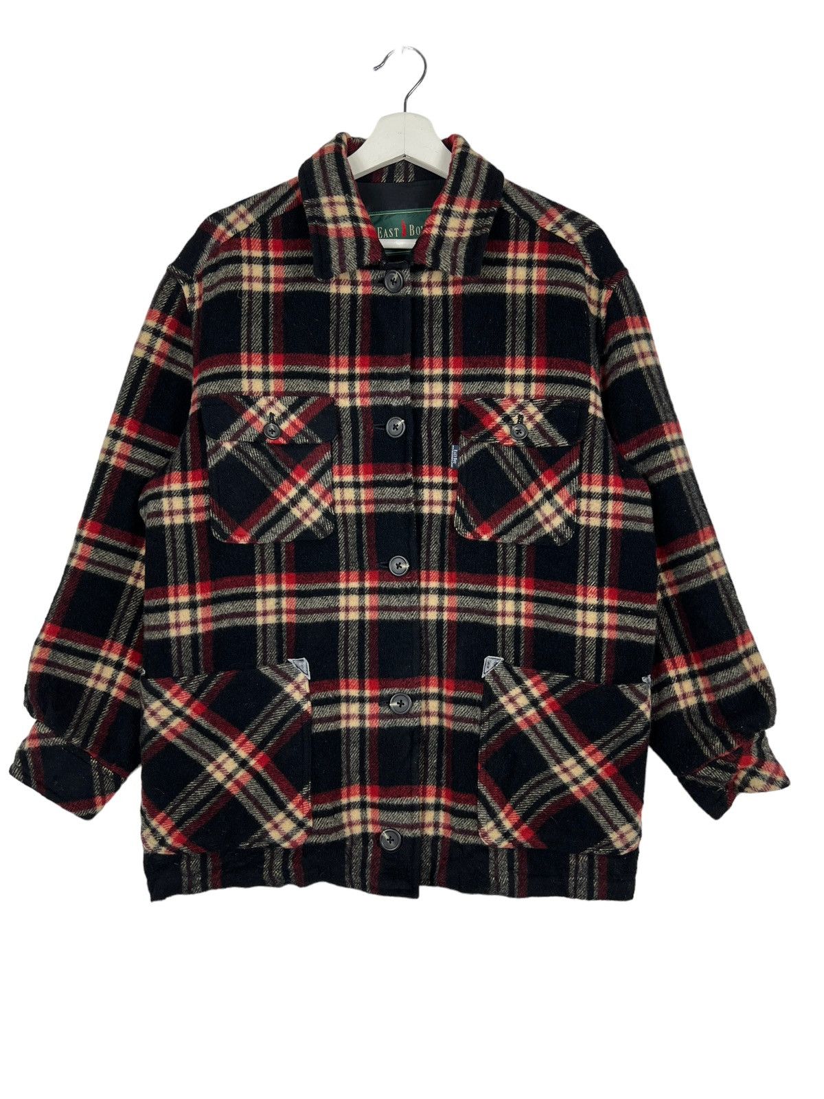 Japanese Brand × Vintage 🔥 EAST BOY PLAID CHECKER CPO WOOL JACKET Size US M / EU 48-50 / 2 - 2 Thumbnail