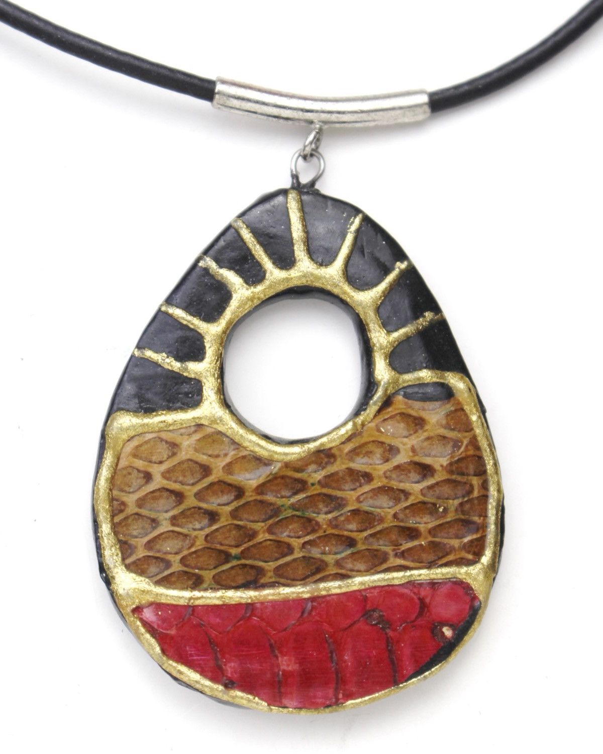 Hysteric Glamour 2000S JAPANESE MADE SUNBRUST PYTHON WOOD PENDENT NECKLACE Size ONE SIZE - 2 Thumbnail
