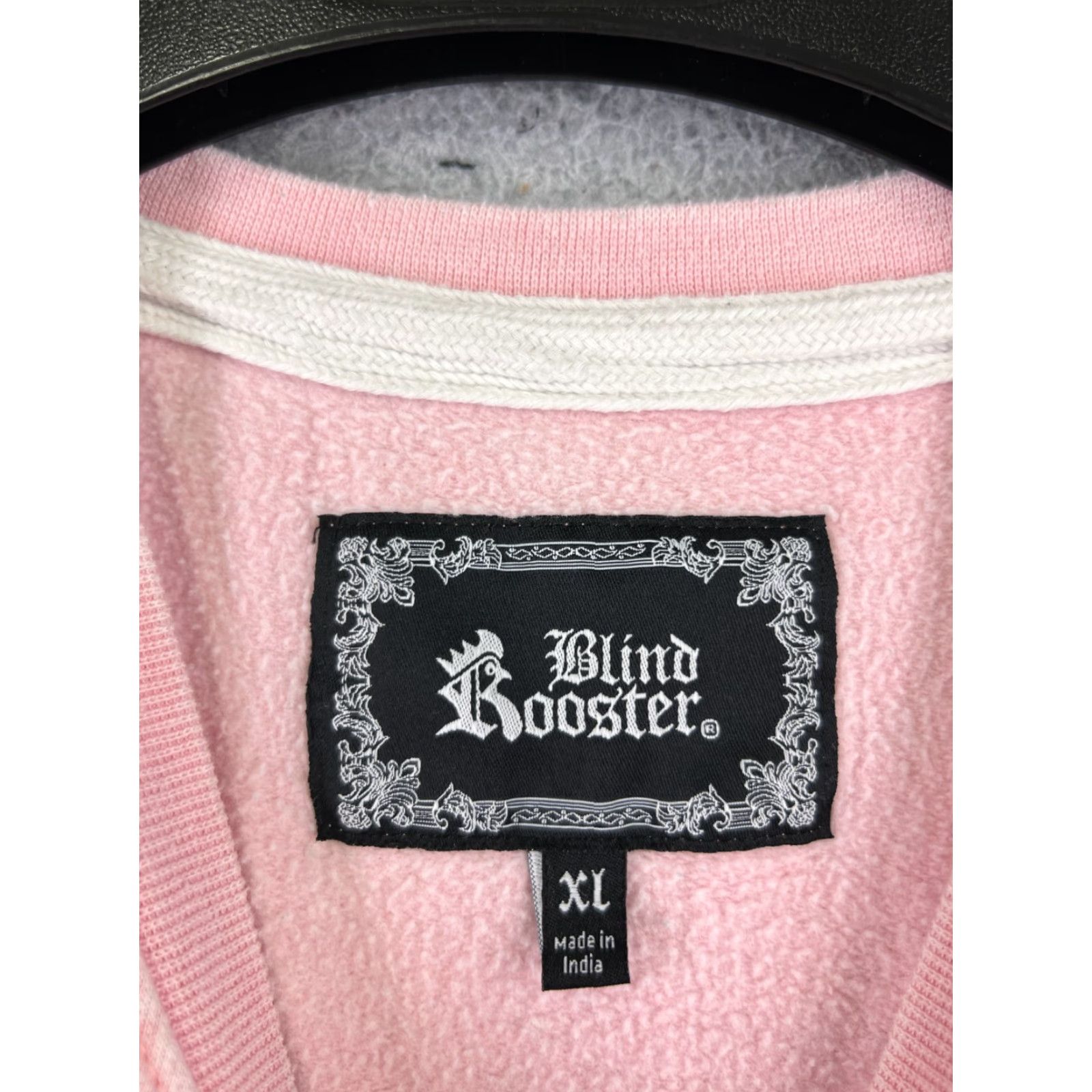 Vintage Blind Rooster Sweatshirt Women XL Pink Believe Embroidered Crane Crew Neck All Seasons Long Sleeve Logo Art Size XL / US 12-14 / IT 48-50 - 7 Thumbnail