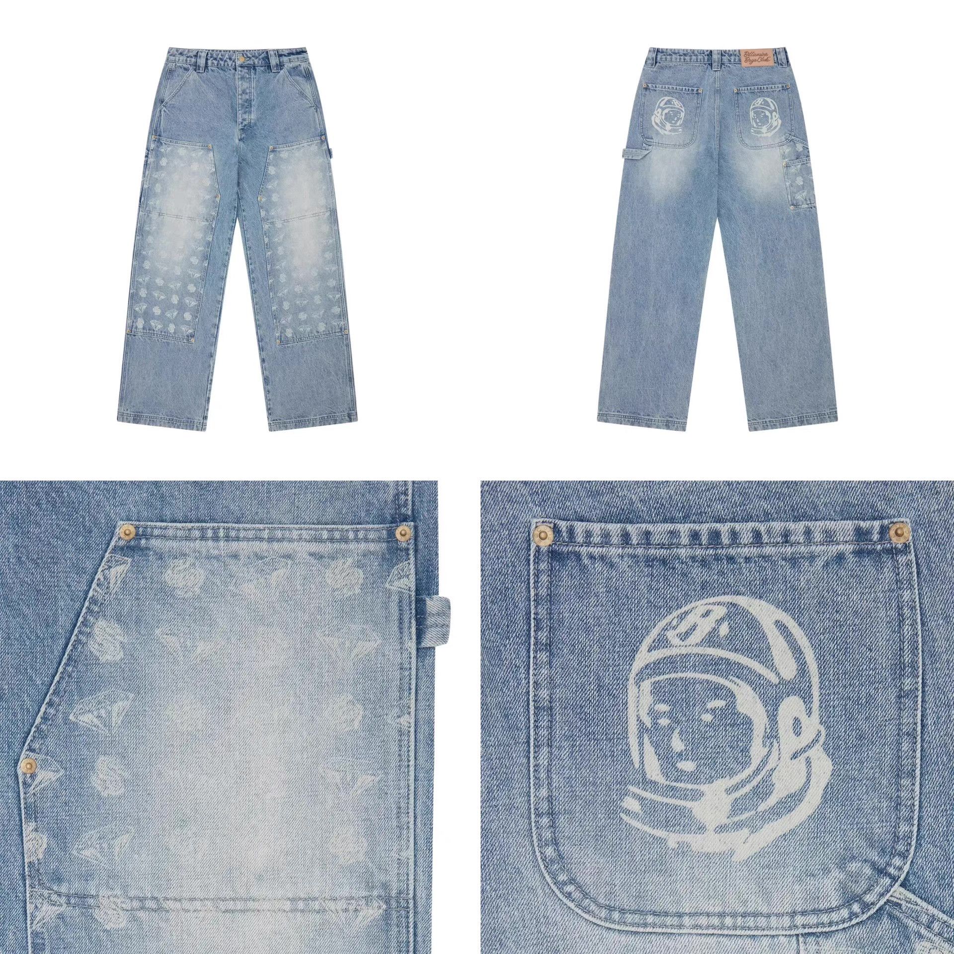 Billionaire Boys Club BBC Diamond Print Jeans Q5 Size US 36 / EU 52 - 4 Thumbnail