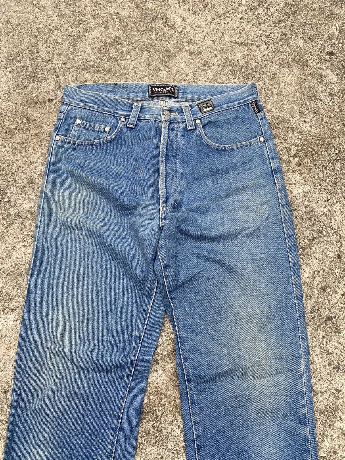 Versace × Versace Jeans Couture Vintage 90’s Versace Jeans Couture Faded Blue Denim Size US 30 / EU 46 - 3 Thumbnail