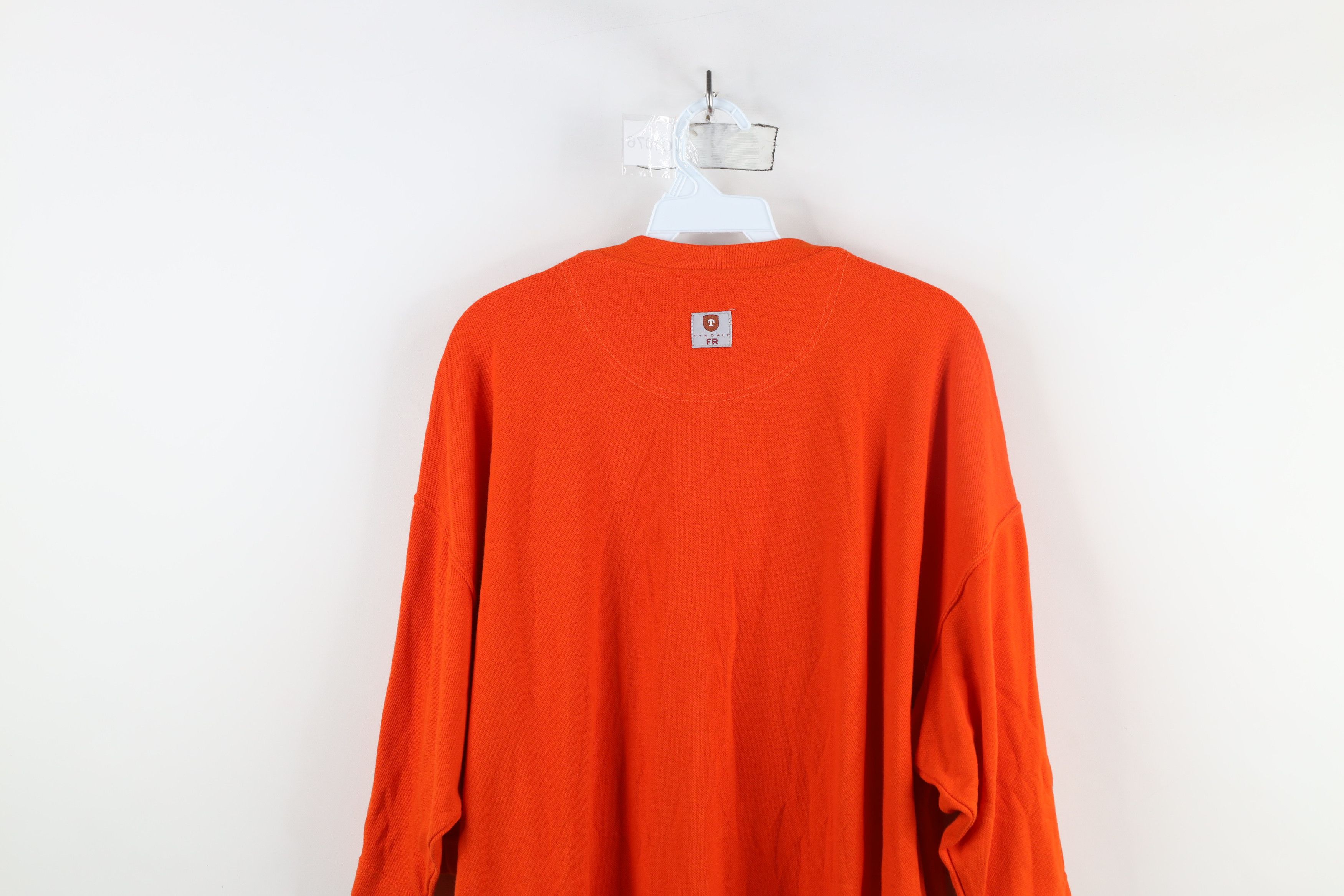 Vintage Tyndale FR Flame Resistant Work Henley T-Shirt Orange USA Size US XXL / EU 58 / 5 - 13 Thumbnail